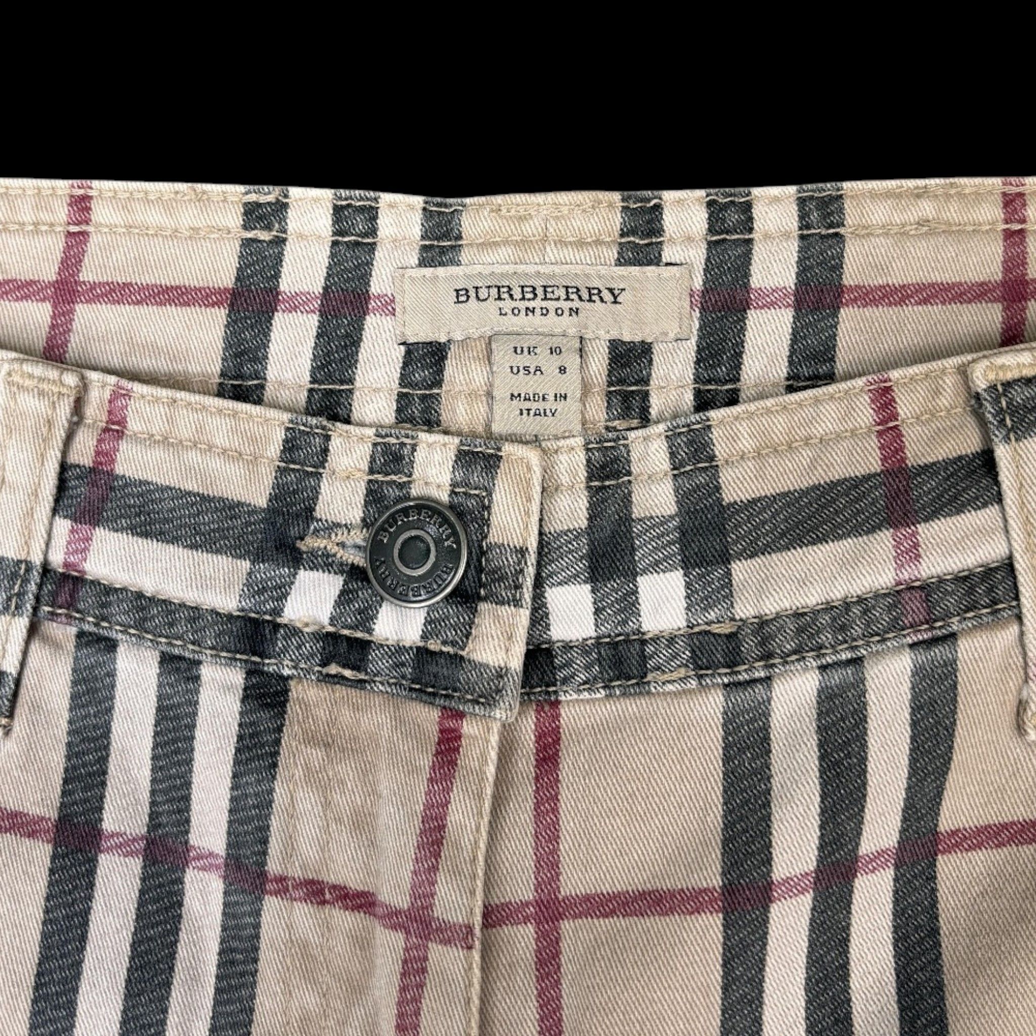 Burberry × Designer × Vintage Vintage Burberry London Nova Check Trouser Pants Size 28" / US 6 / IT 42 - 3 Thumbnail