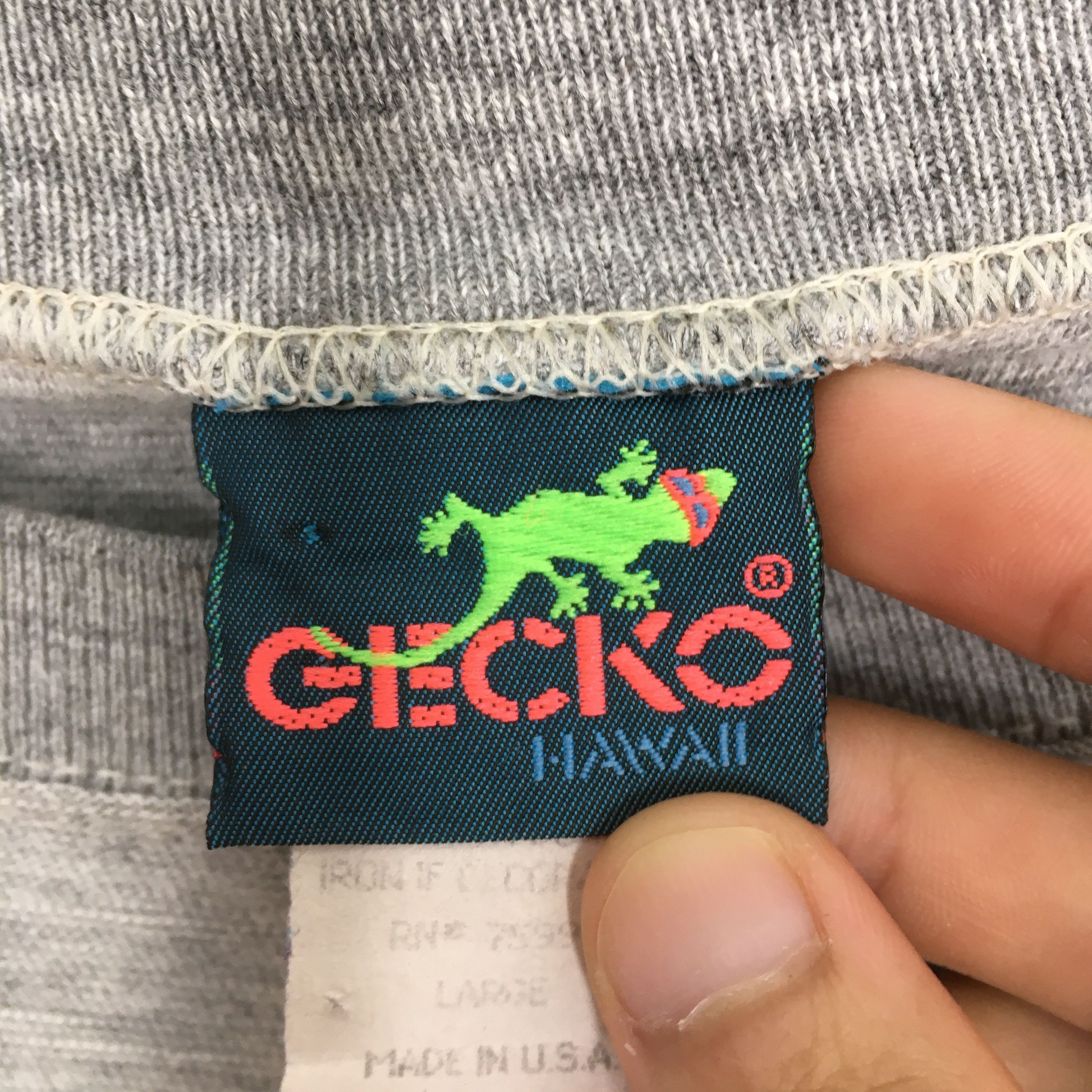 Lightning Bolt Vintage 90's Gecko Hawaii Beach Wear Lizard Tshirt Large Size US L / EU 52-54 / 3 - 6 Thumbnail