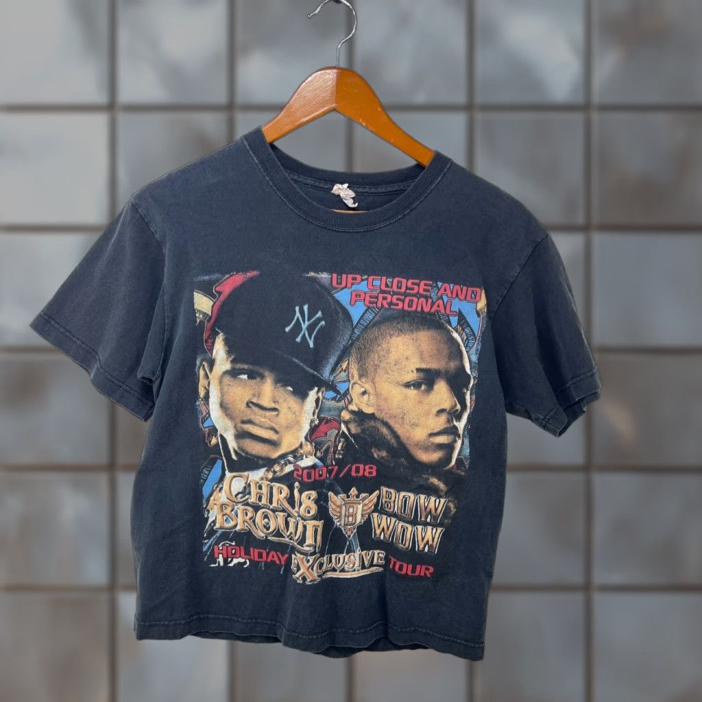 Vintage VINTAGE Chris Brown Bow Wow Soulja Tour T Shirt M Black 90s Skull Graphic Print Mens Short Sleeve Crew Neck Vintage Brand T-Shirt Size US M / EU 48-50 / 2 - 1 Thumbnail