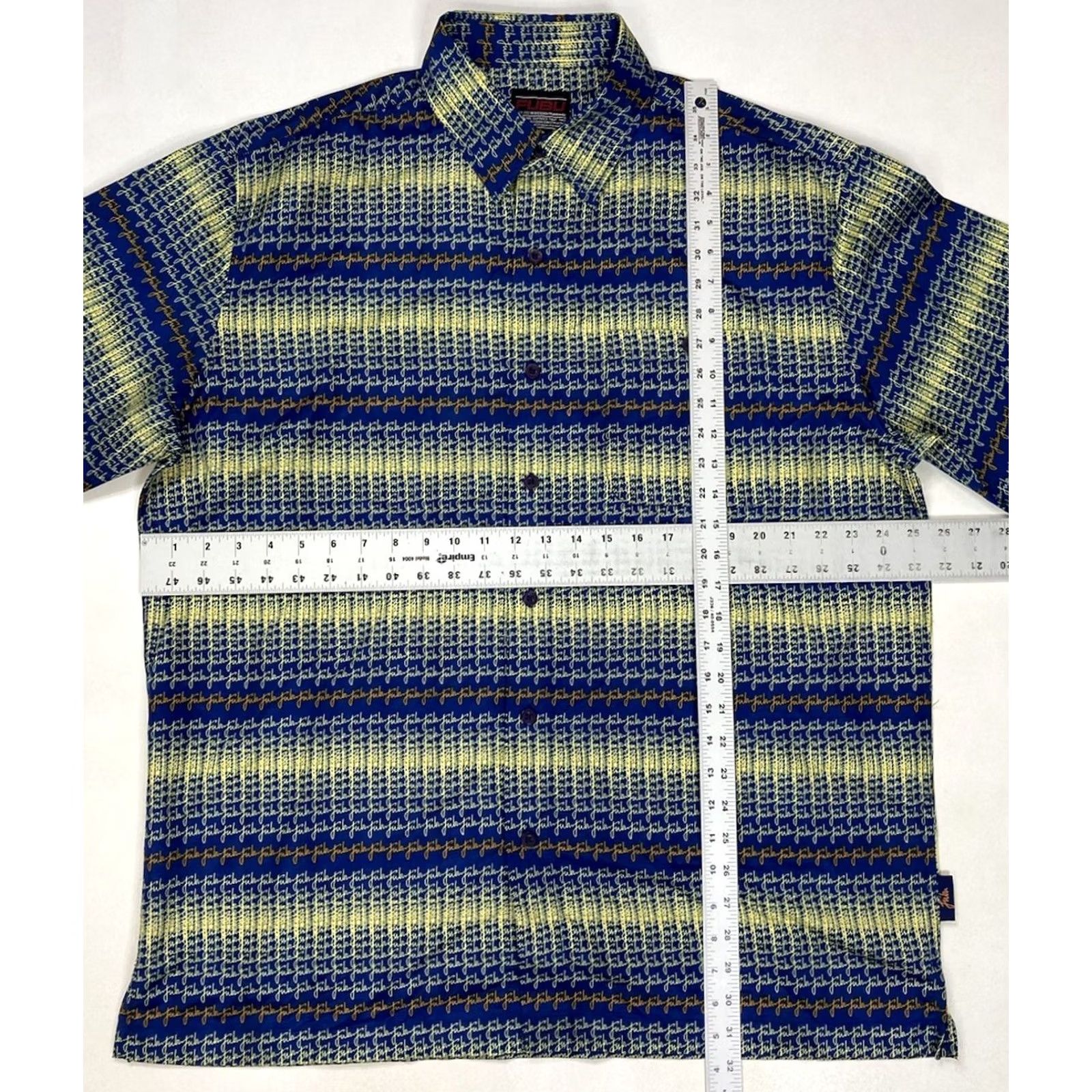 Fubu VINTAGE FUBU All Over Print Shirt Men L Blue Short Sleeve AOP Y2K Button-Up Collared 90s Hip Hop Fans Girls Size US L / EU 52-54 / 3 - 6 Thumbnail