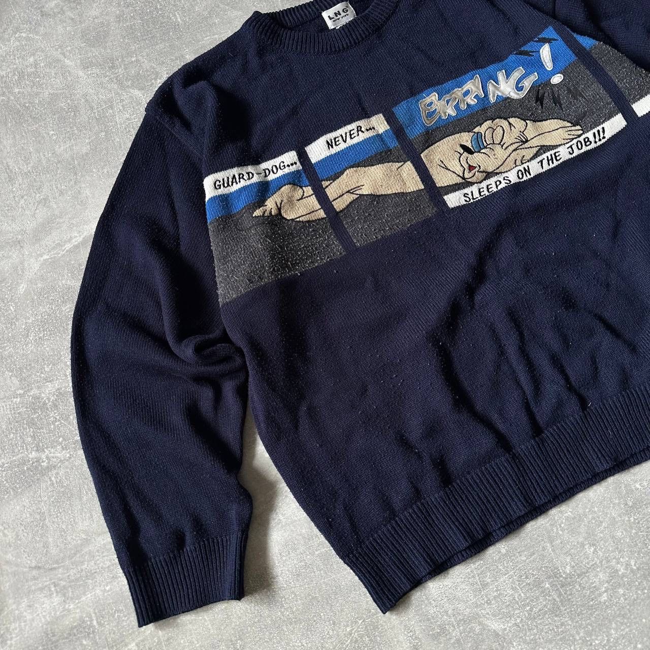 Cartoon Network × Vintage Vintage Tom And Jerry Cartoon sweater 90s Sweatshirt nature Size US XL / EU 56 / 4 - 2 Thumbnail