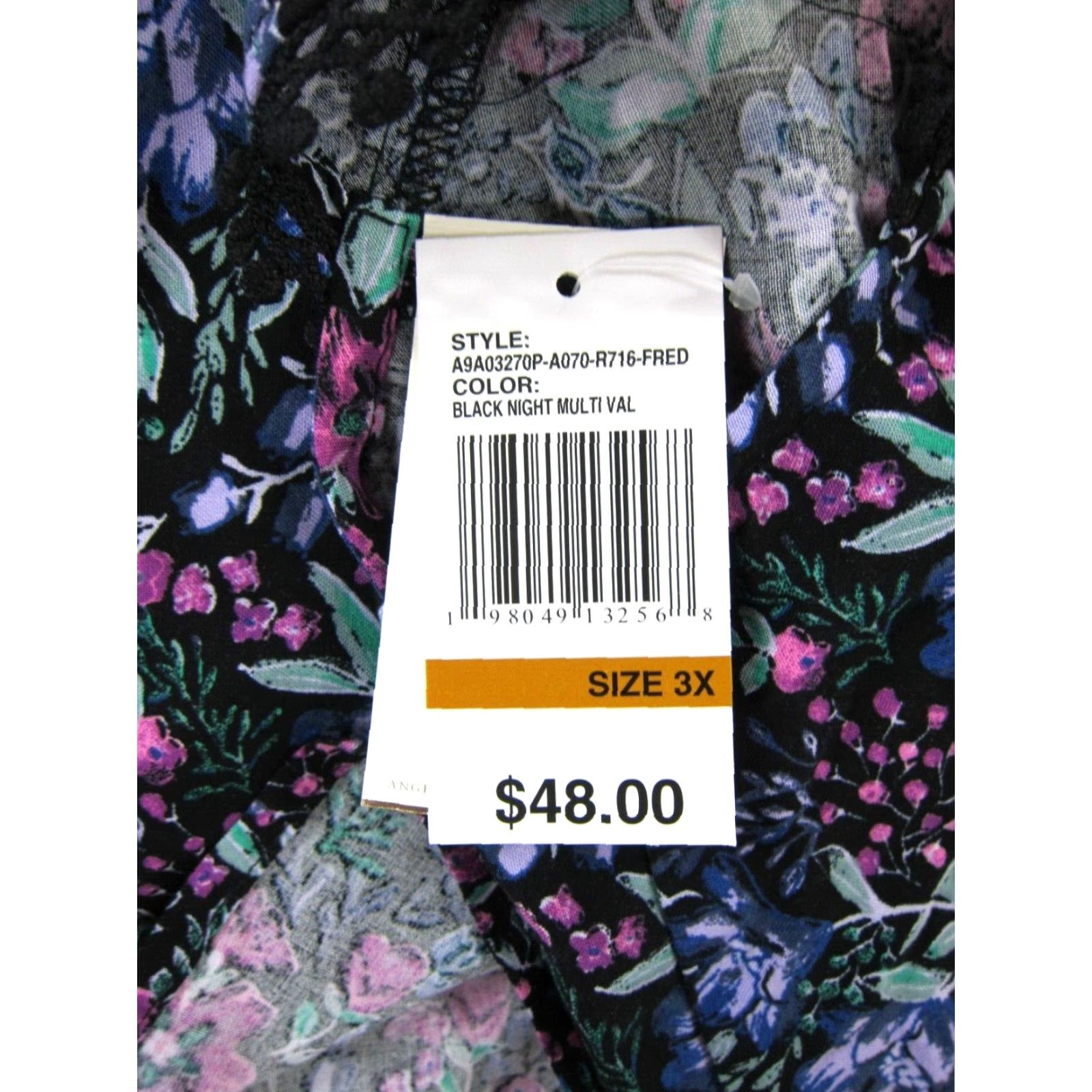Vintage Angels Forever Young NWT Floral Short Sleeve Blouse 3X Pink Green Rayon V-Neck Blouse Women Tunic Blouse Size XXL / US 16-18 / IT 52-54 - 4 Thumbnail