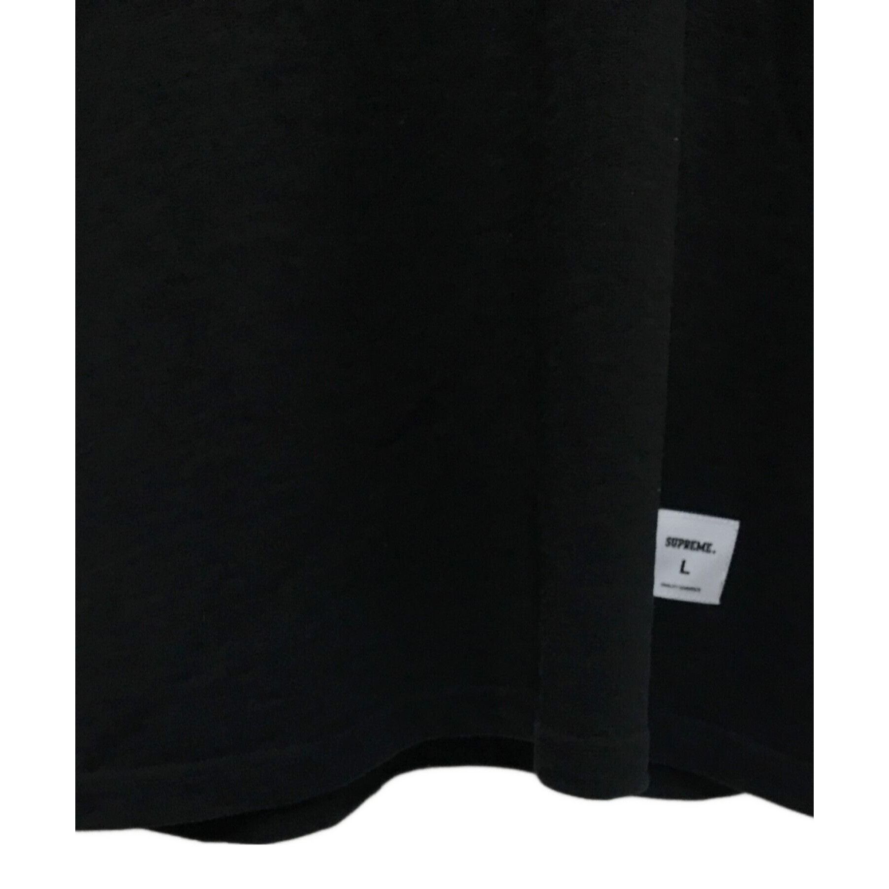 Supreme SUPREME Twill Applique Short Sleeve T-shirt Black Size L Size US L / EU 52-54 / 3 - 4 Thumbnail