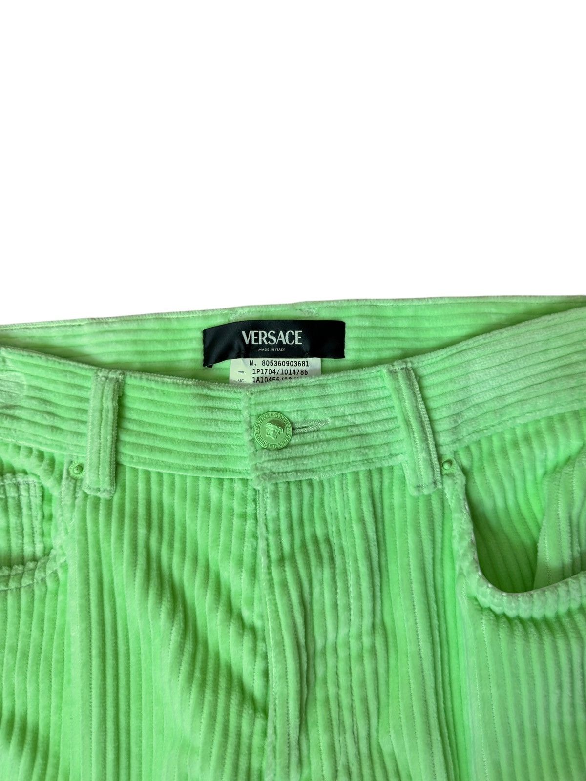 Versace Versace lime corduroy pants – SS24 sample – size 32 Size US 32 / EU 48 - 3 Thumbnail