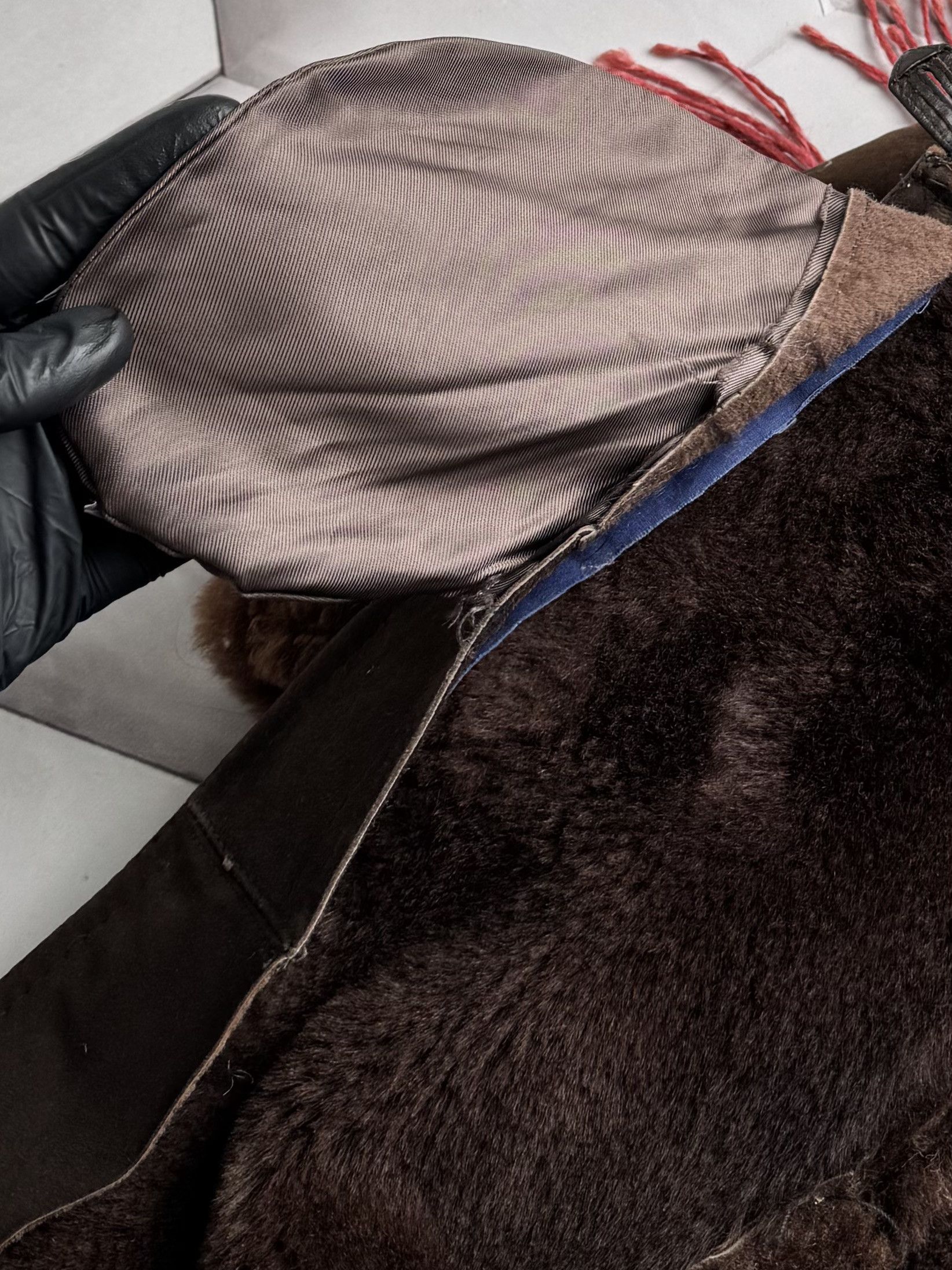 Vintage Vintage 80's Real Sheepskin Thrashed Coat (E4) Size XL / US 12-14 / IT 48-50 - 9 Thumbnail