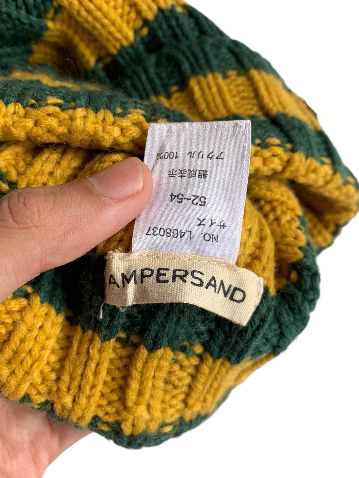 Japanese Brand × Kapital × Vintage Knitted Crochet Stripe Winter Session Beanie Hats Size ONE SIZE - 7 Thumbnail