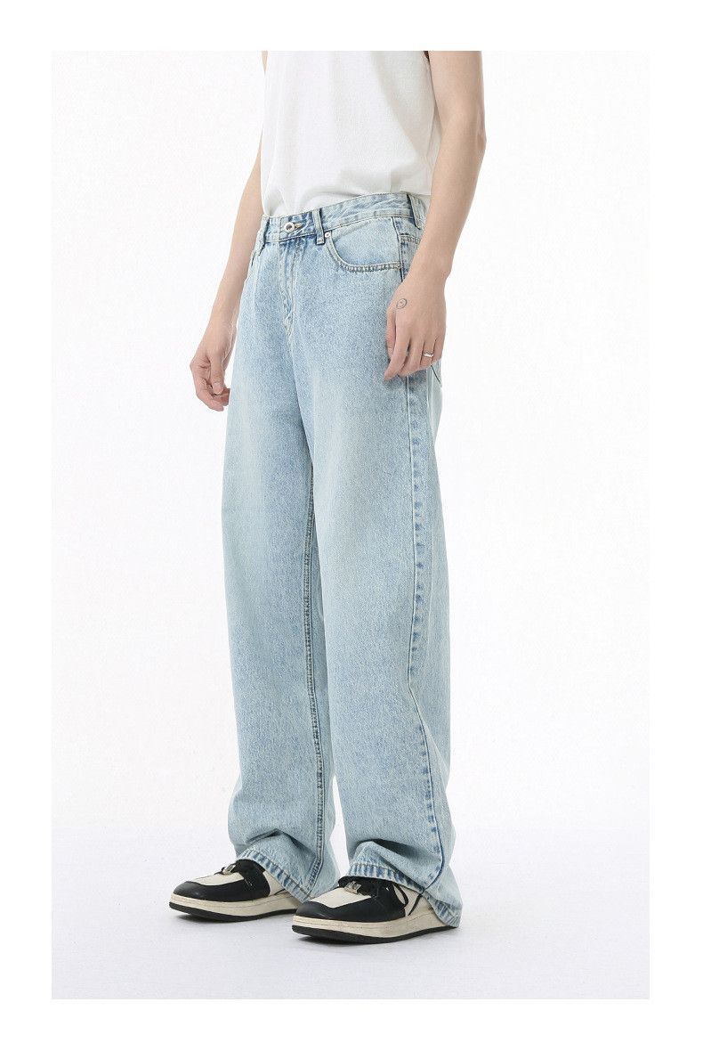 Japanese Brand Japanese style retro washed blue straight casual jeans Size US 32 / EU 48 - 5 Thumbnail