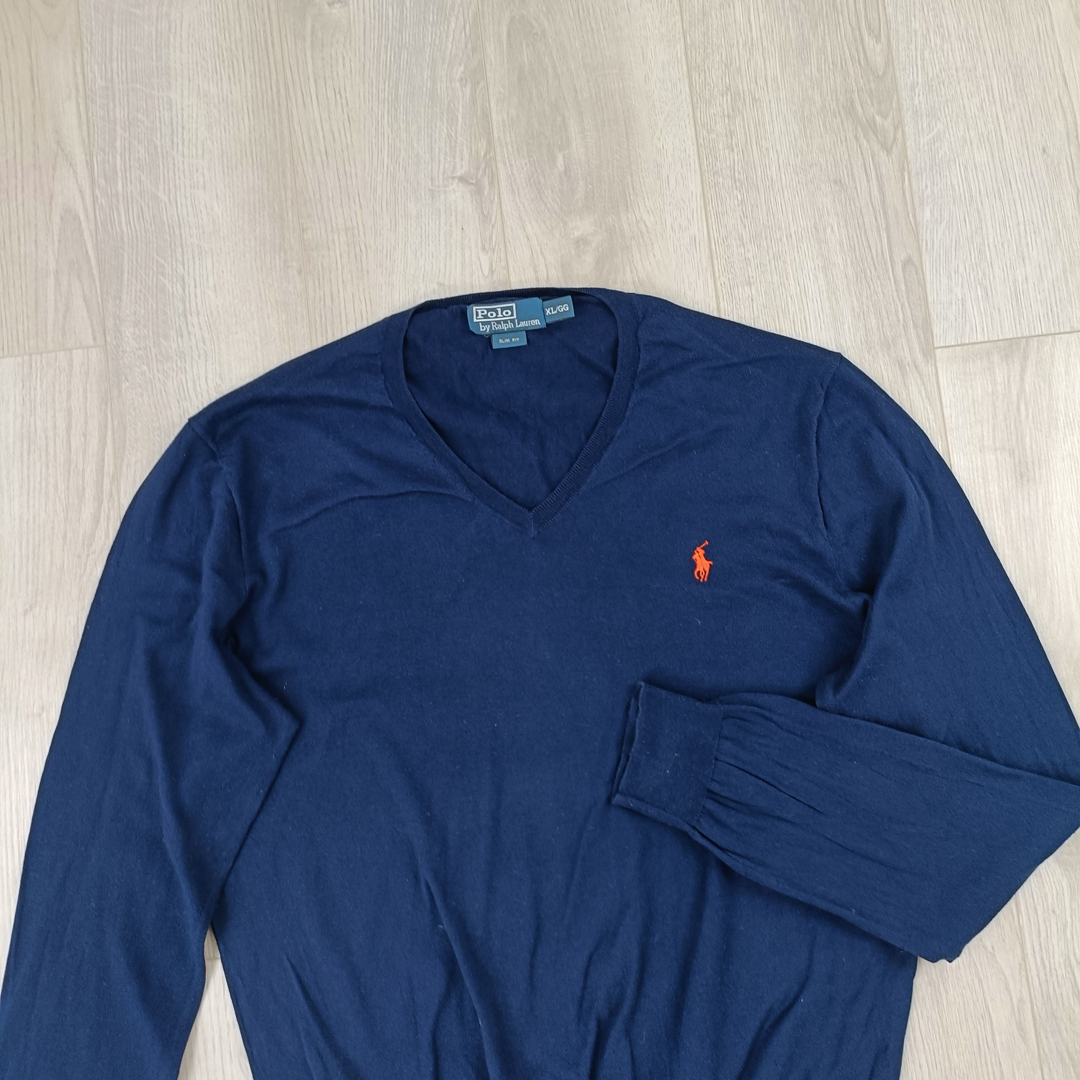 Polo Ralph Lauren Men's Navy Pima Cotton Sweater Pullover ! Size US M / EU 48-50 / 2 - 2 Thumbnail