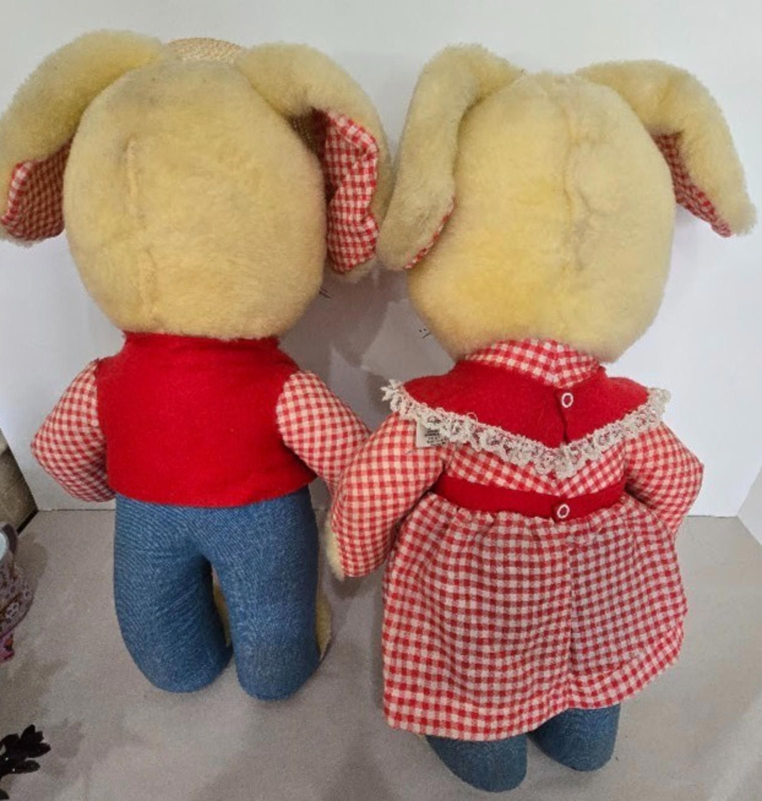 Guns N' Roses Gund Vintage Boy and Girl Bunny Set 19" Standing Size ONE SIZE - 4 Thumbnail