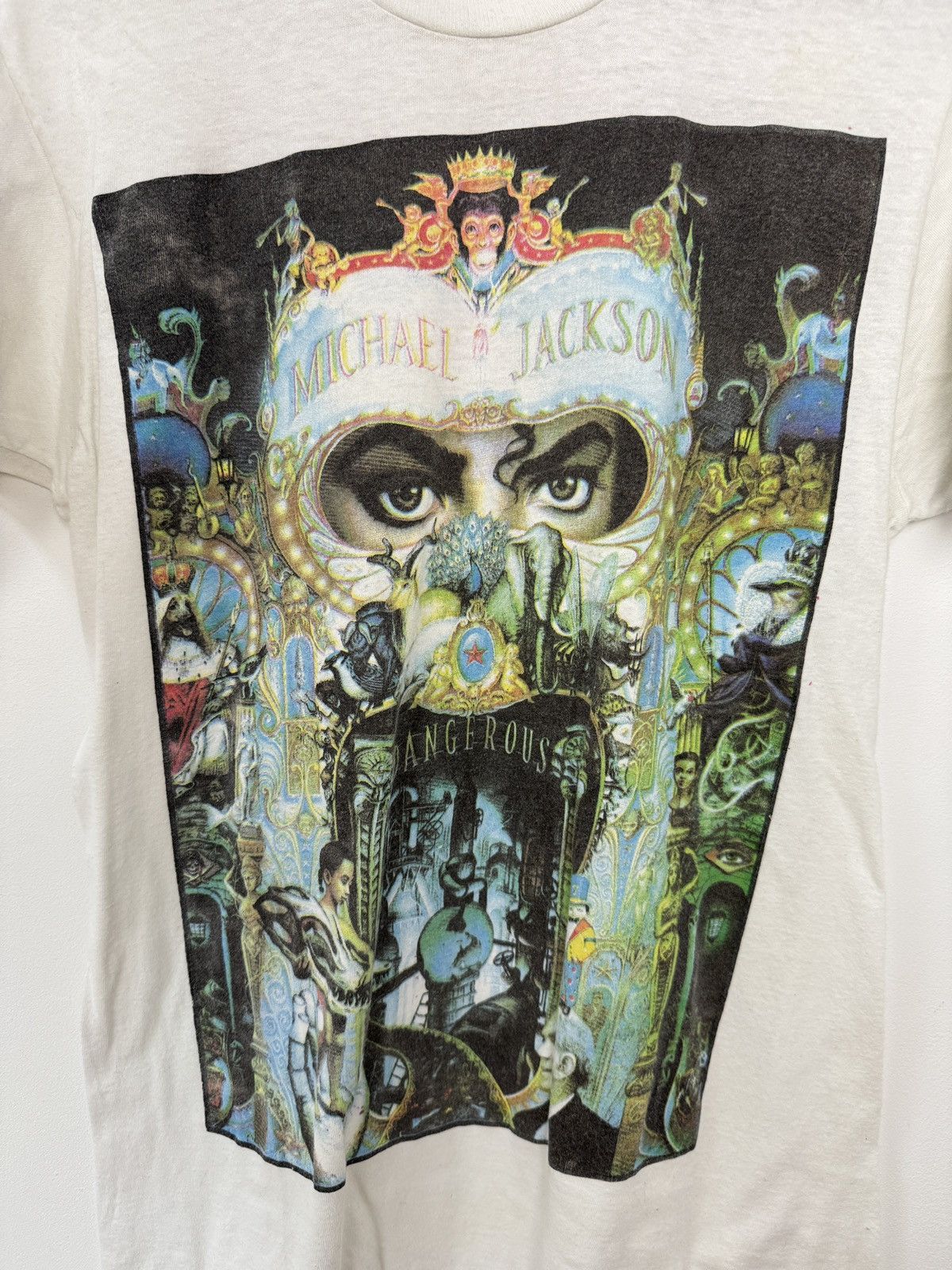 Band Tees × Michael Jackson × Vintage RARE Vintage 1992 Michael Jackson Dangerous Tour T-Shirt Size US M / EU 48-50 / 2 - 3 Thumbnail