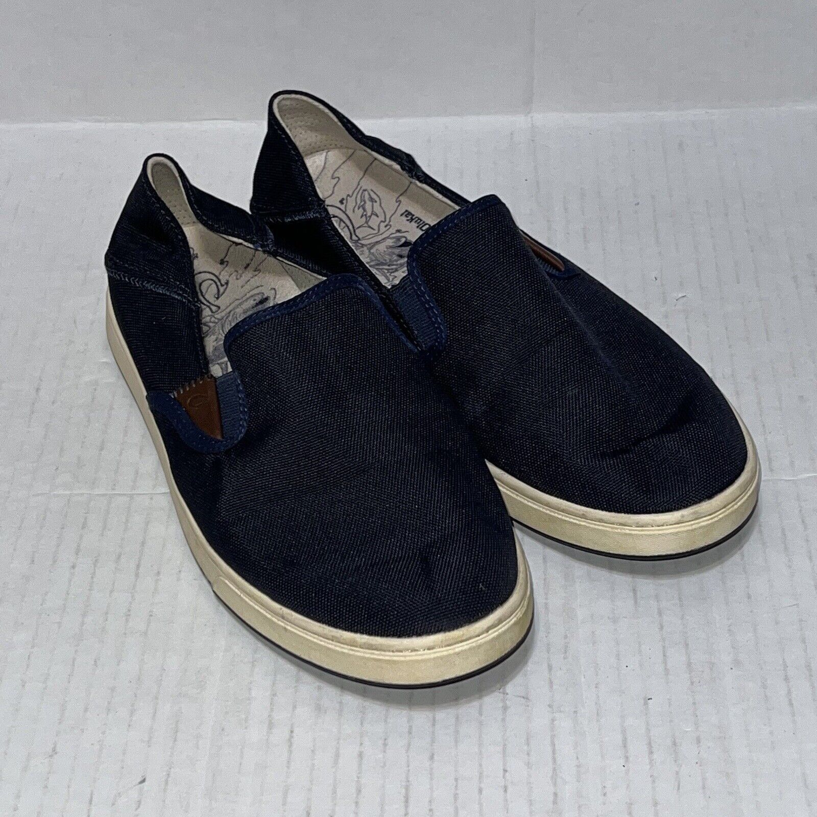 Olukai OluKai Kahu Men's Size 8 Blue Slip-On Boat Deck Loafer Shoes Size US 8 / EU 41 - 3 Thumbnail