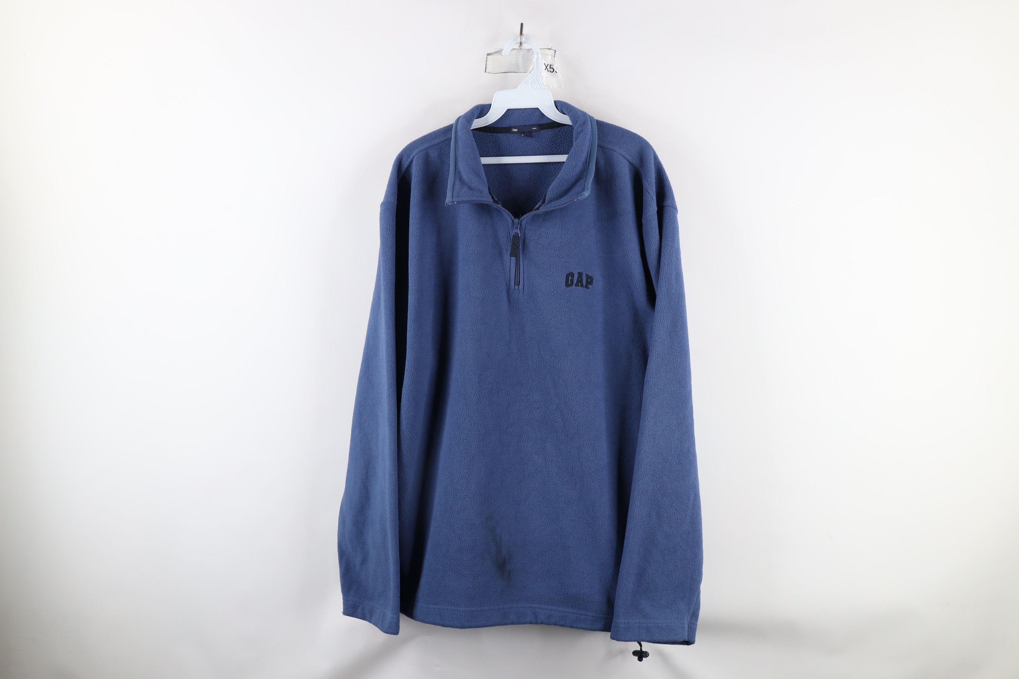 Gap × Vintage Vintage Gap Spell Out Block Letter Half Zip Fleece Sweater Size US XL / EU 56 / 4 - 1 Thumbnail