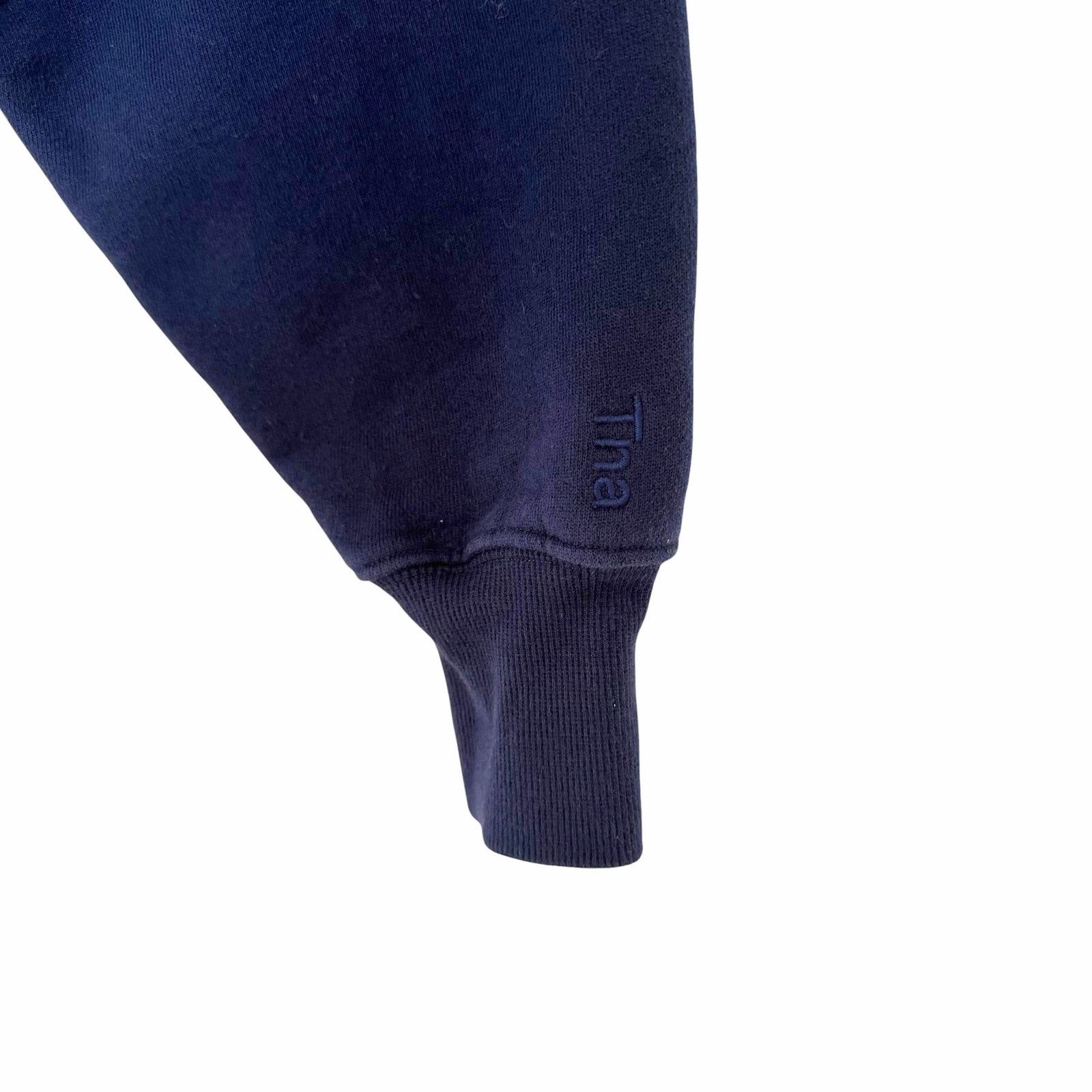 TNA Aritza TNA Navy Blue Cozy AF Fleece Cropped Sweatshirt Sz S Size S / US 4 / IT 40 - 2 Thumbnail