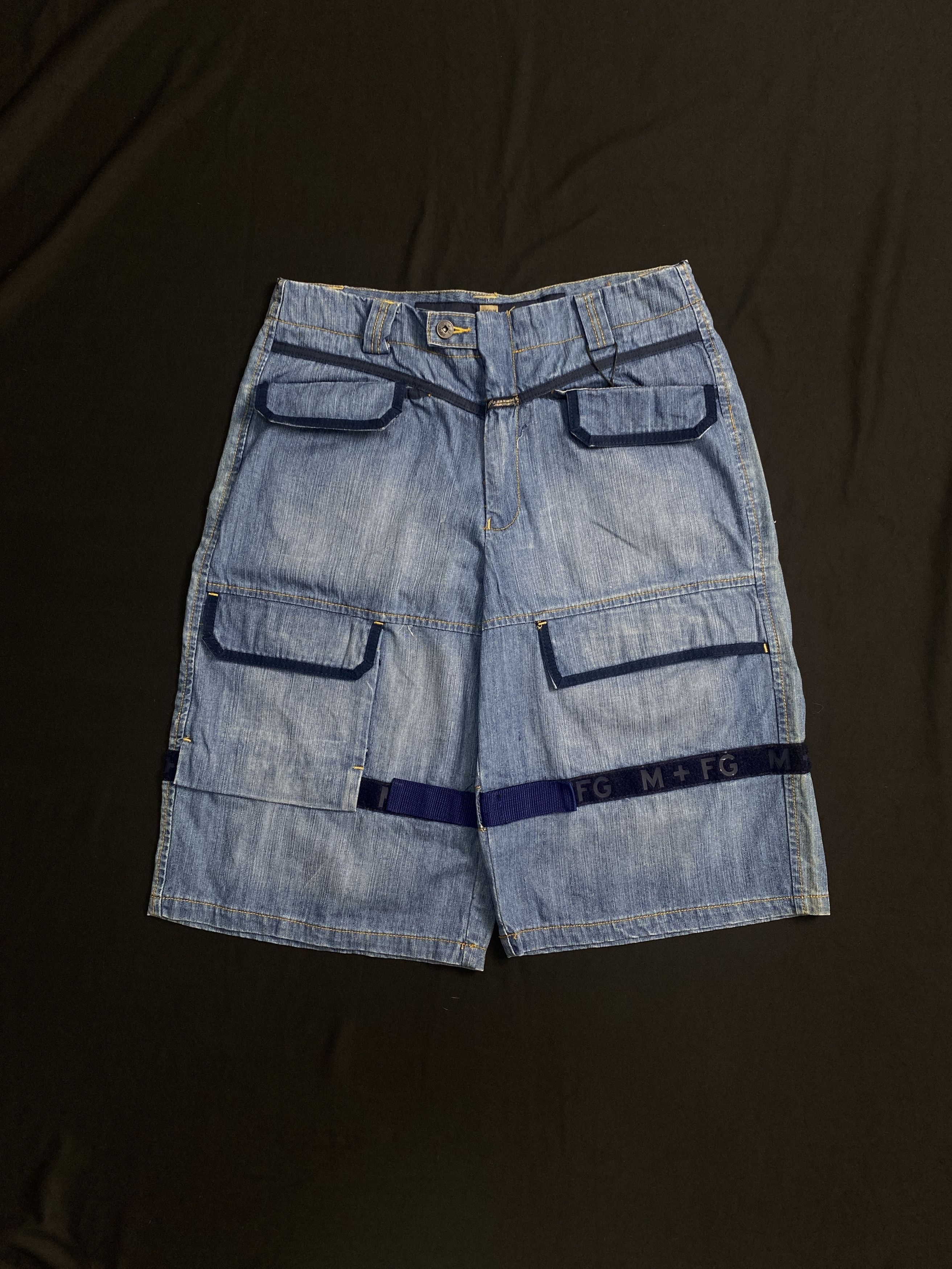 Marithe + Francois Girbaud Vitg Marithe Francois Girbaud Spell Out Straps Baggy Shorts Size US 32 / EU 48 - 1 Thumbnail