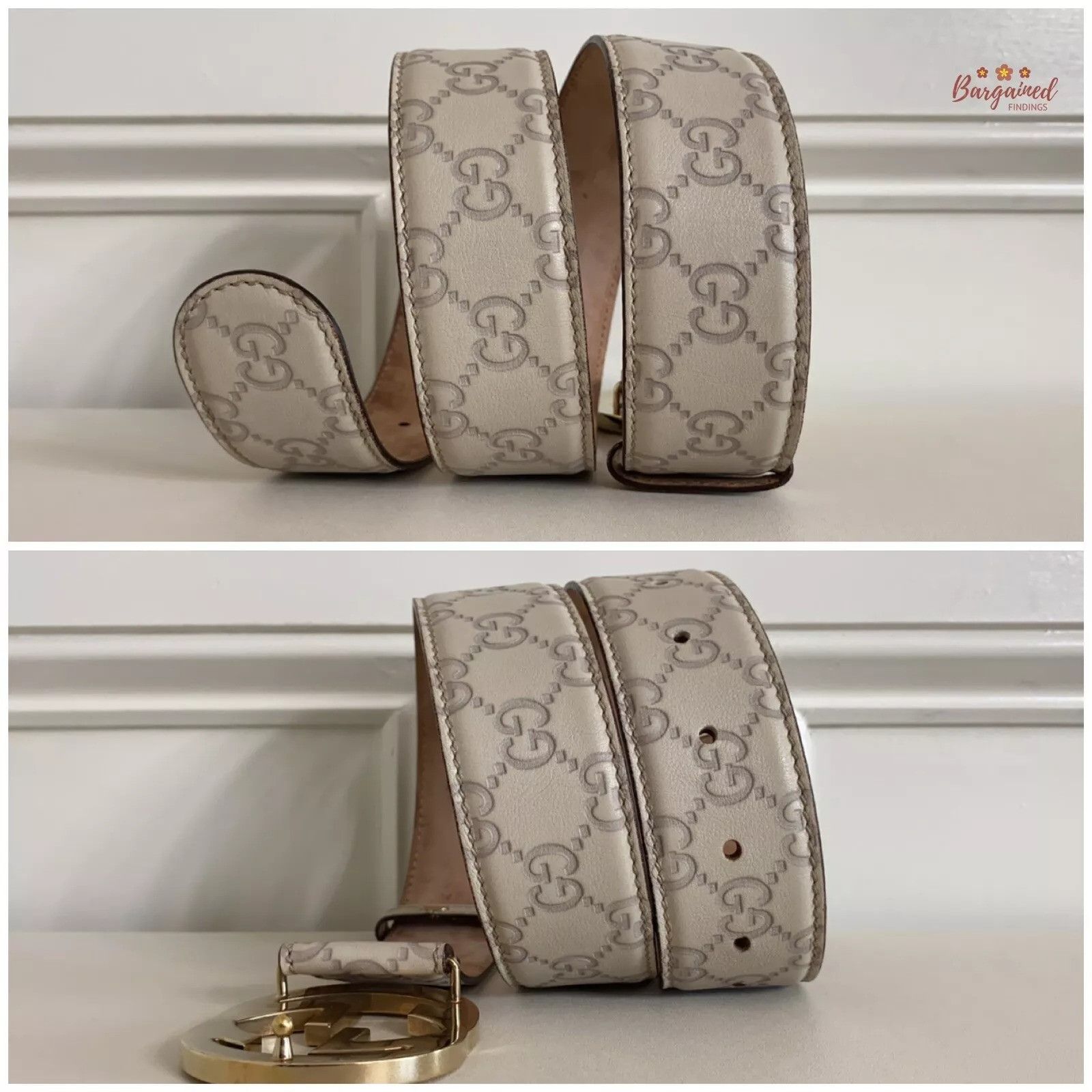 Gucci Gucci Guccissima Leather Gold Interlocking G Buckle Belt Size 30 - 7 Thumbnail
