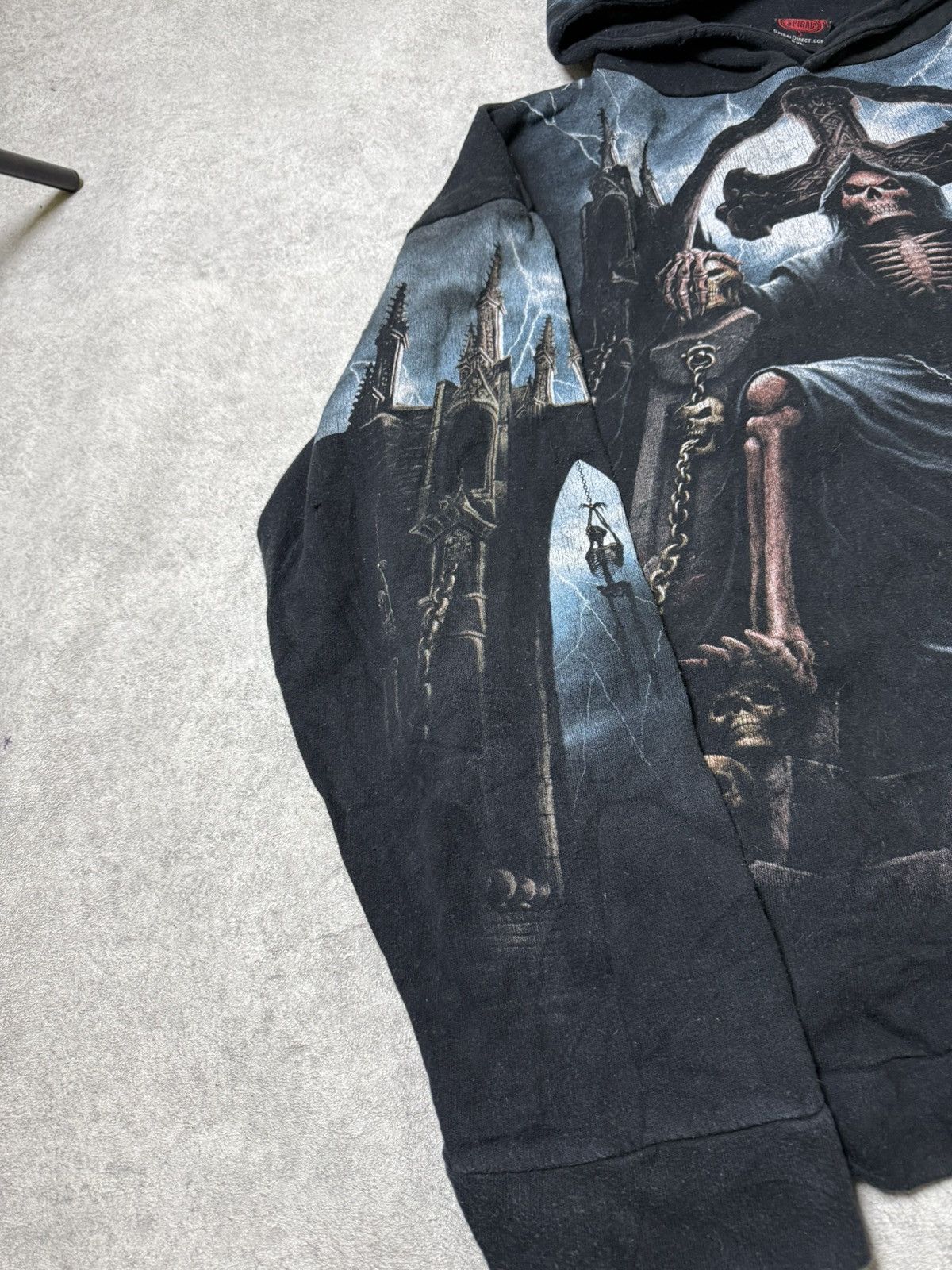 If Six Was Nine Vintage LGB IfSixWasNine Style Skull Print Spiral Hoodie Size US XL / EU 56 / 4 - 3 Thumbnail
