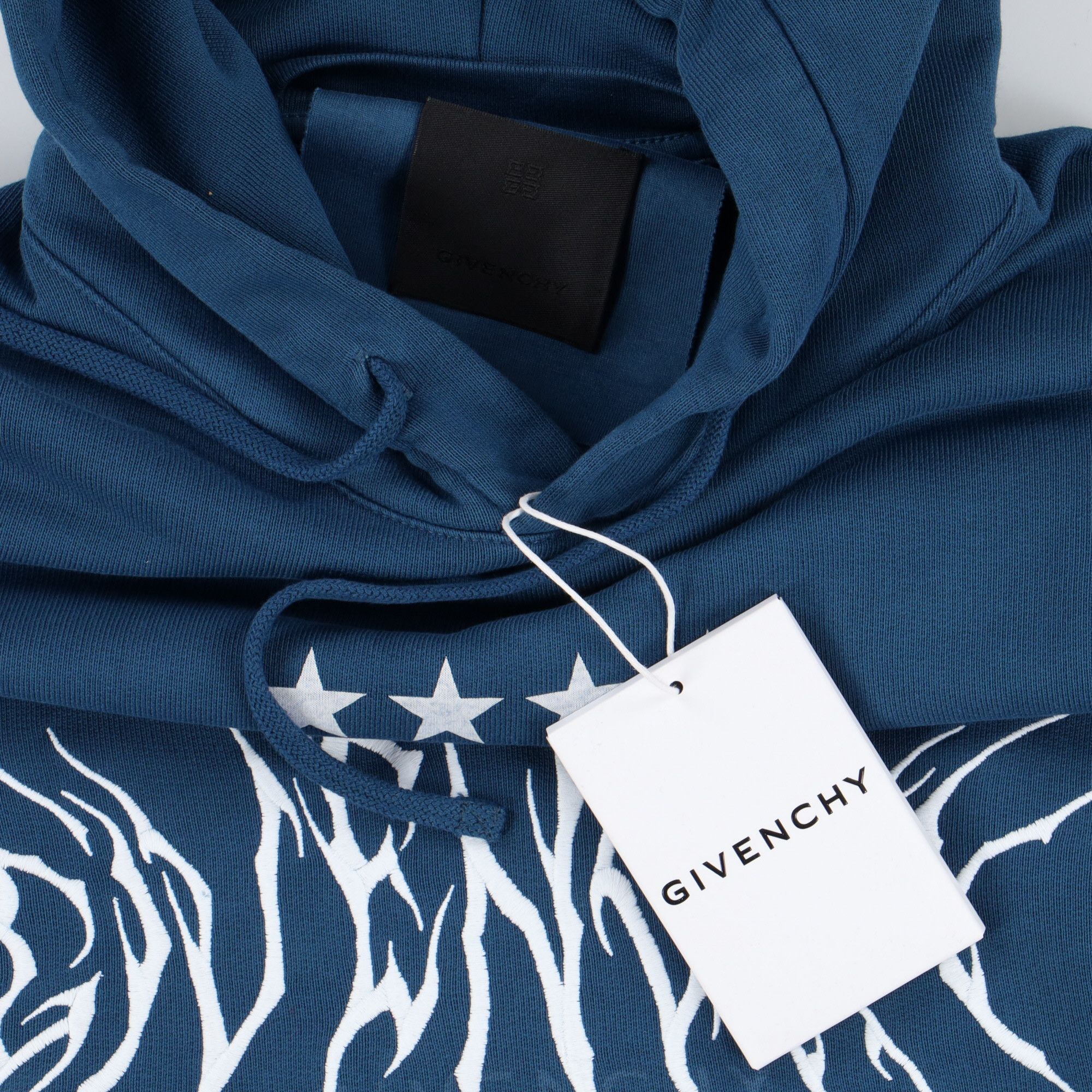 Givenchy Blue Embroidered Multi Logo Oversized Layered Hoodie Size US S / EU 44-46 / 1 - 7 Thumbnail