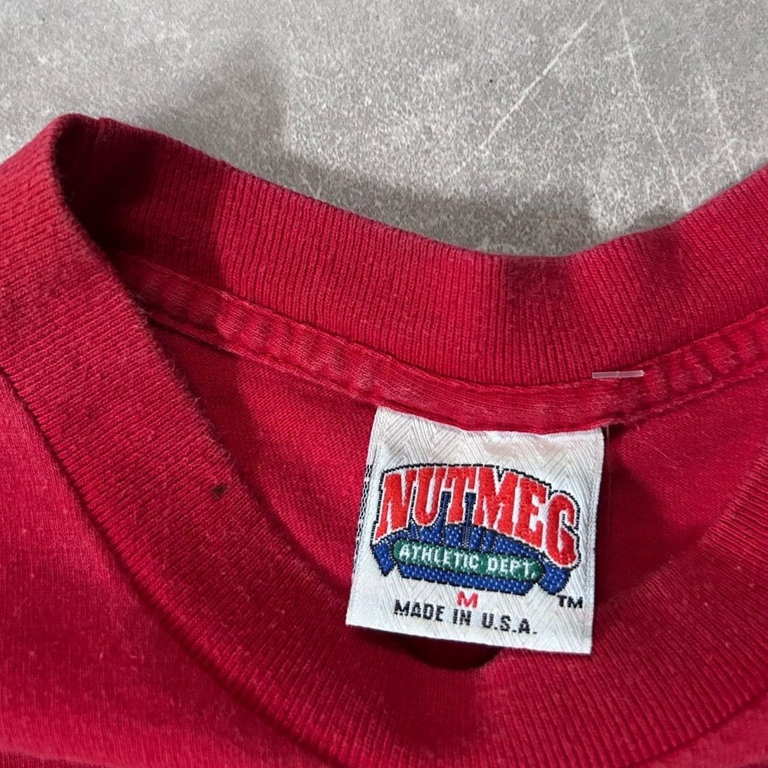 Nutmeg 90's Vintage Kansas City Chiefs Nutmeg Red T-Shirt -M Size US M / EU 48-50 / 2 - 3 Thumbnail