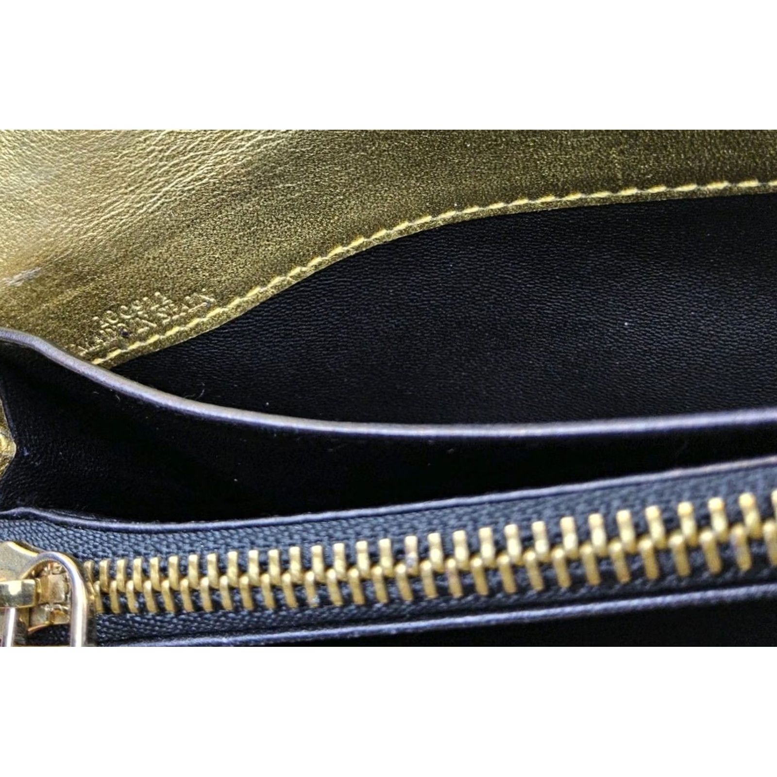 Loewe LOEWE Wallet Metal Gold Leather Snap Full Size Long Wallet Women Gold Leather Snap Wallet Size ONE SIZE - 6 Thumbnail