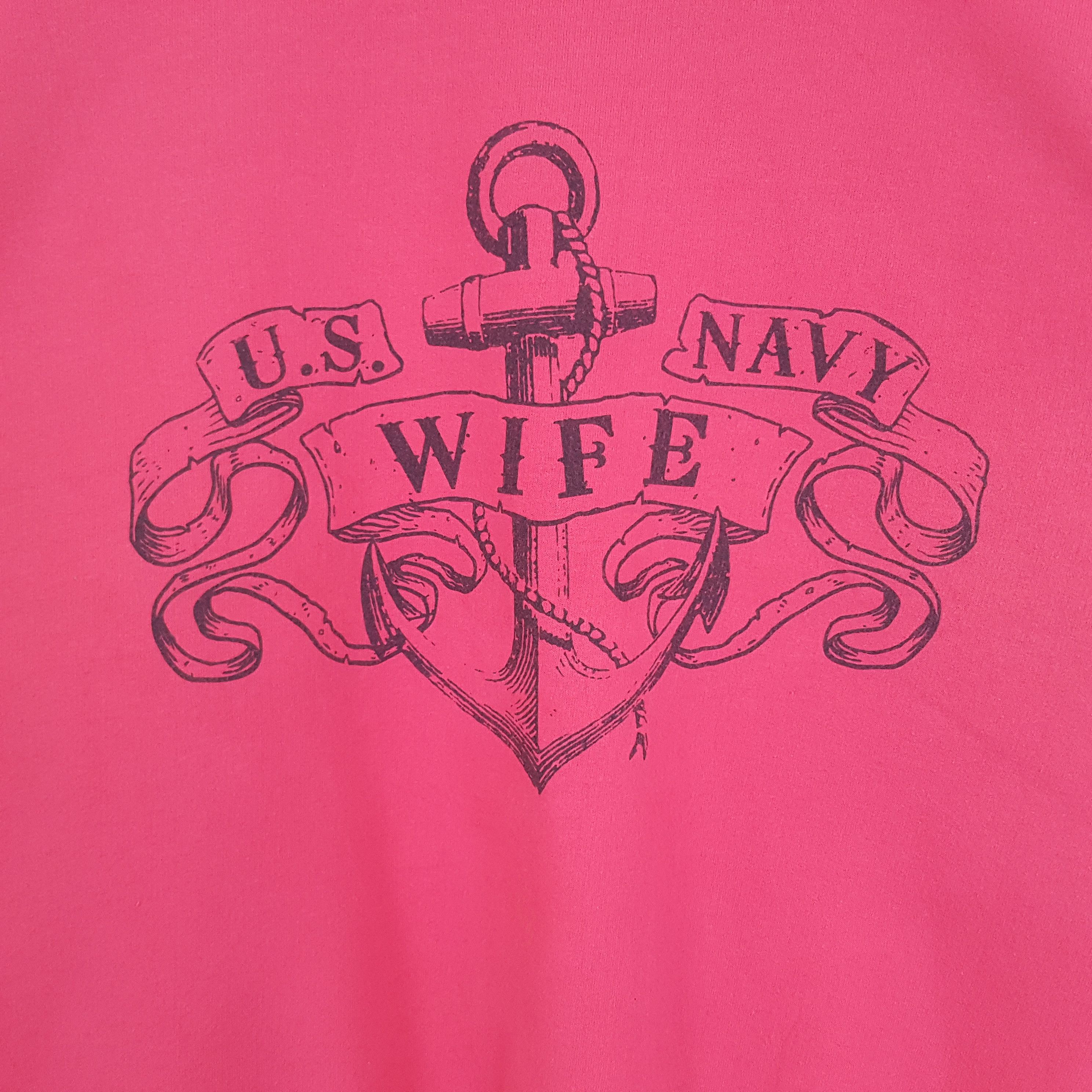Old Navy × Vintage Vintage U.S Wife Navy Wife American Military Sweatshirt Size US M / EU 48-50 / 2 - 2 Thumbnail