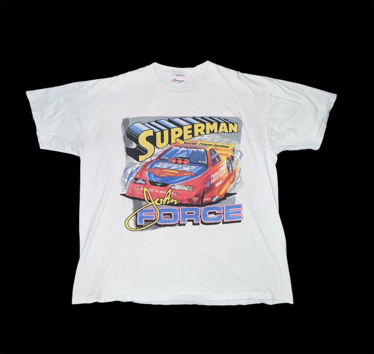 Vintage John Force Superman Tee (1997) Size US L / EU 52-54 / 3 - 1 Thumbnail
