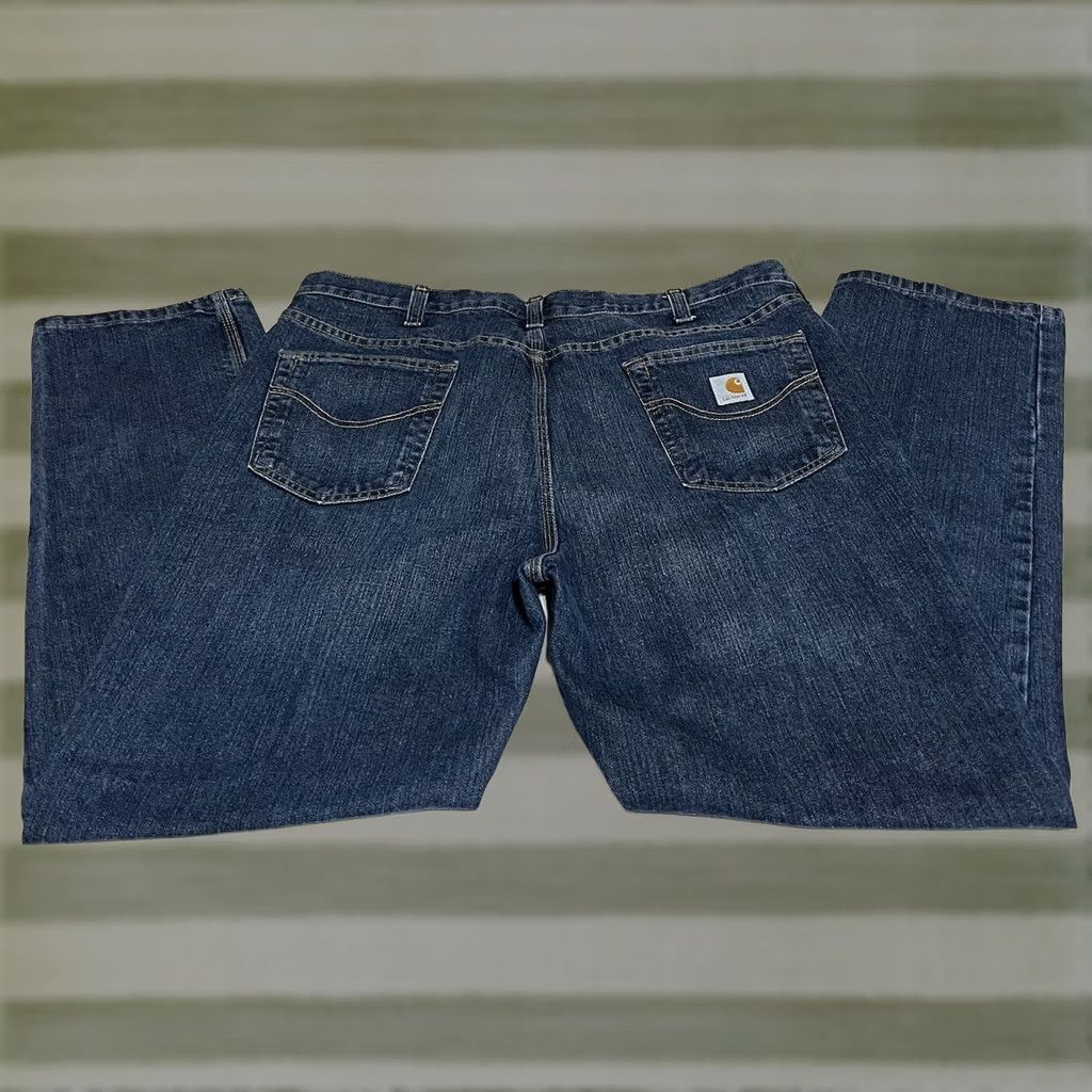 Carhartt Carhartt Jeans Denim Blue Traditional Fit Men’s 42x32 42x31 Inseam 31 Straight Regular Logo Pockets Workwear Classic VINTAGE-less? Size US 42 / EU 58 - 1 Thumbnail