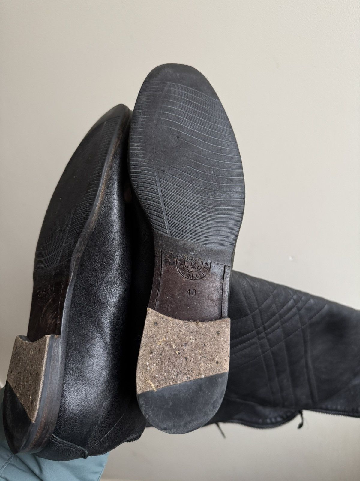 Buttero Buttero Luxe Genuine Leather Black High Boots Made in Italy Size US 7.5 / EU 40-41 - 11 Thumbnail