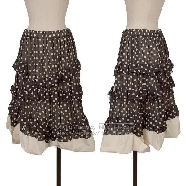 Comme des Garcons Comme Des Garcons size S Black Retro Polka Dot Skirt Size 23" - 1 Thumbnail
