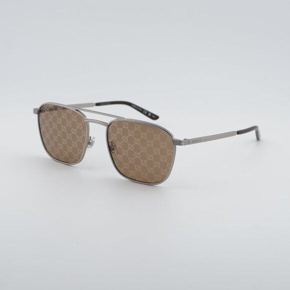 Gucci Gucci GG1881S 004 Sunglasses Silver Square Frame Size ONE SIZE - 1 Thumbnail