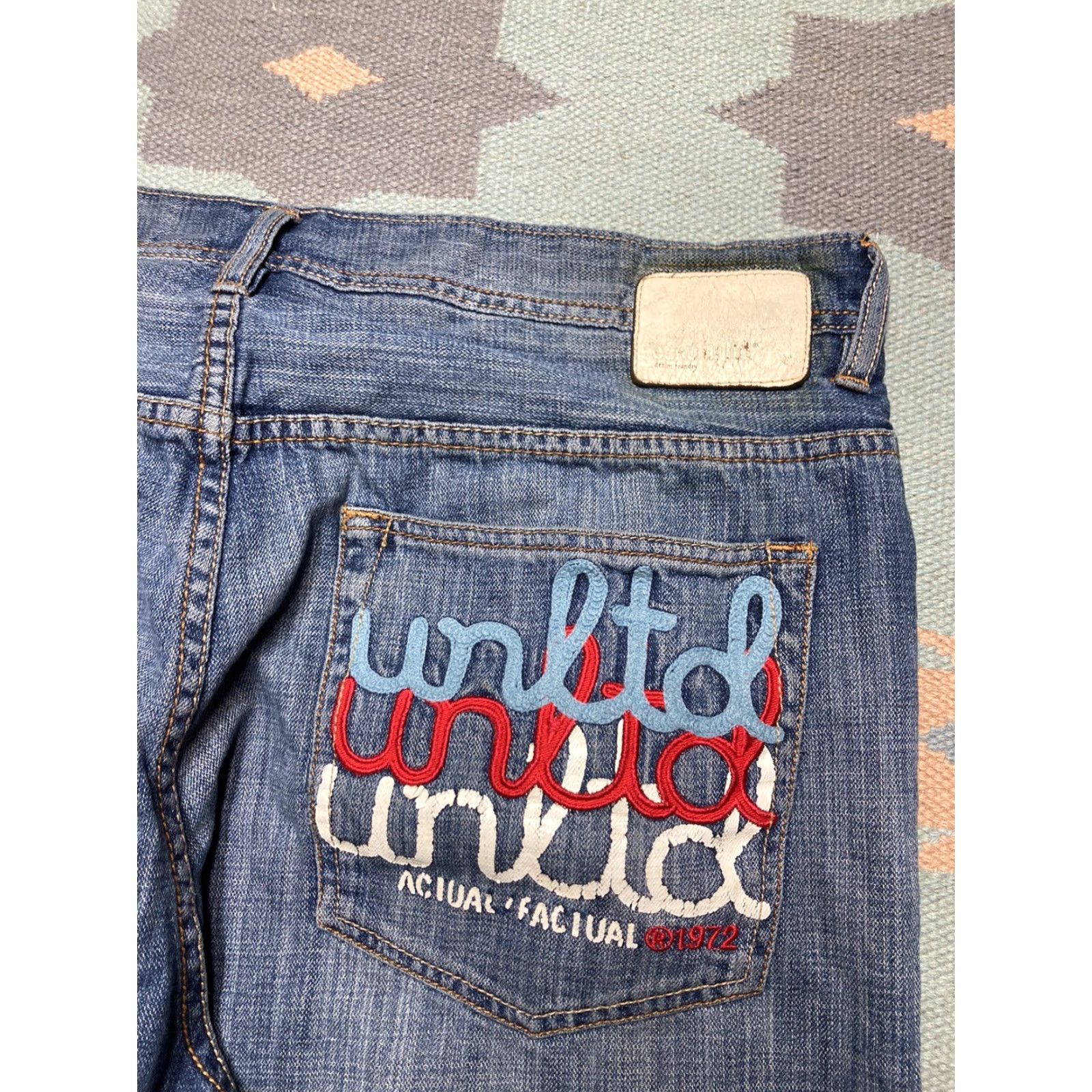 Ecko Unltd. VINTAGE Ecko Unltd Baggy Jeans Embroidered Hip Hop Pipes Skater 40x29 Men Blue Baggy Embroidered Jeans Hip Hop 90s Mens Size US 40 / EU 56 - 5 Thumbnail