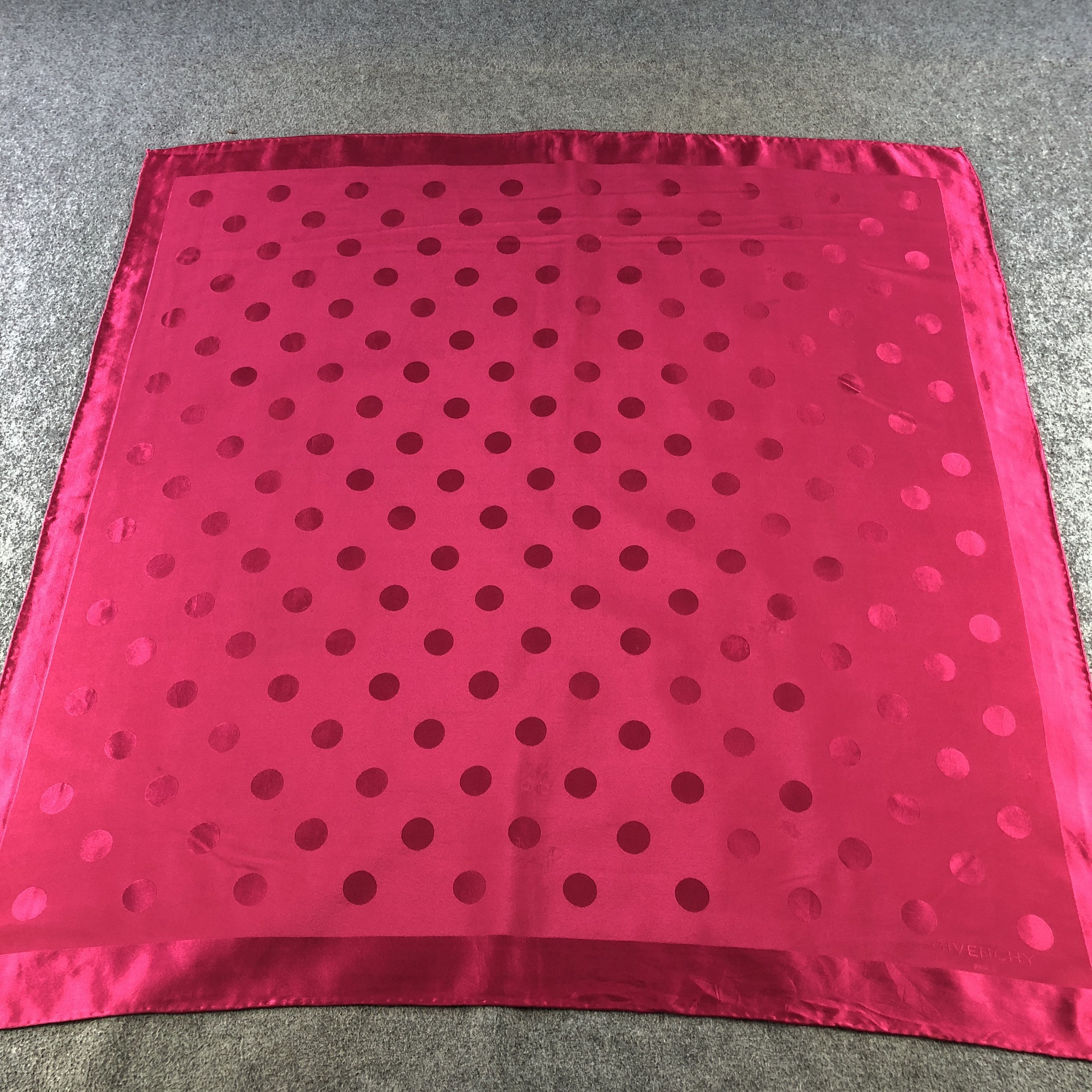 Japanese Brand Vintage Givenchy Floral Silk Scarf M1251 Size ONE SIZE - 2 Thumbnail