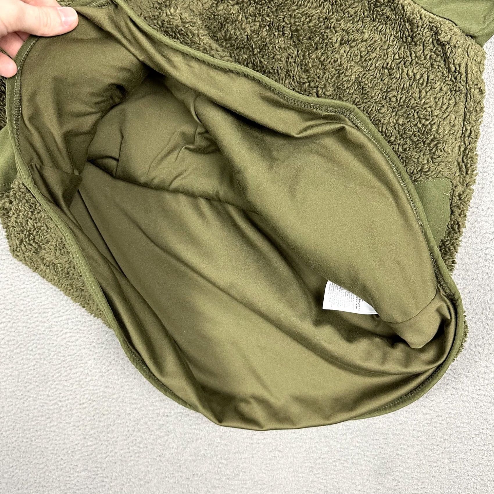 Nike Nike Hoodie Womens Small Olive Green Sherpa Fleece Thermal Pullover AR7404 395 Size S / US 4 / IT 40 - 7 Thumbnail