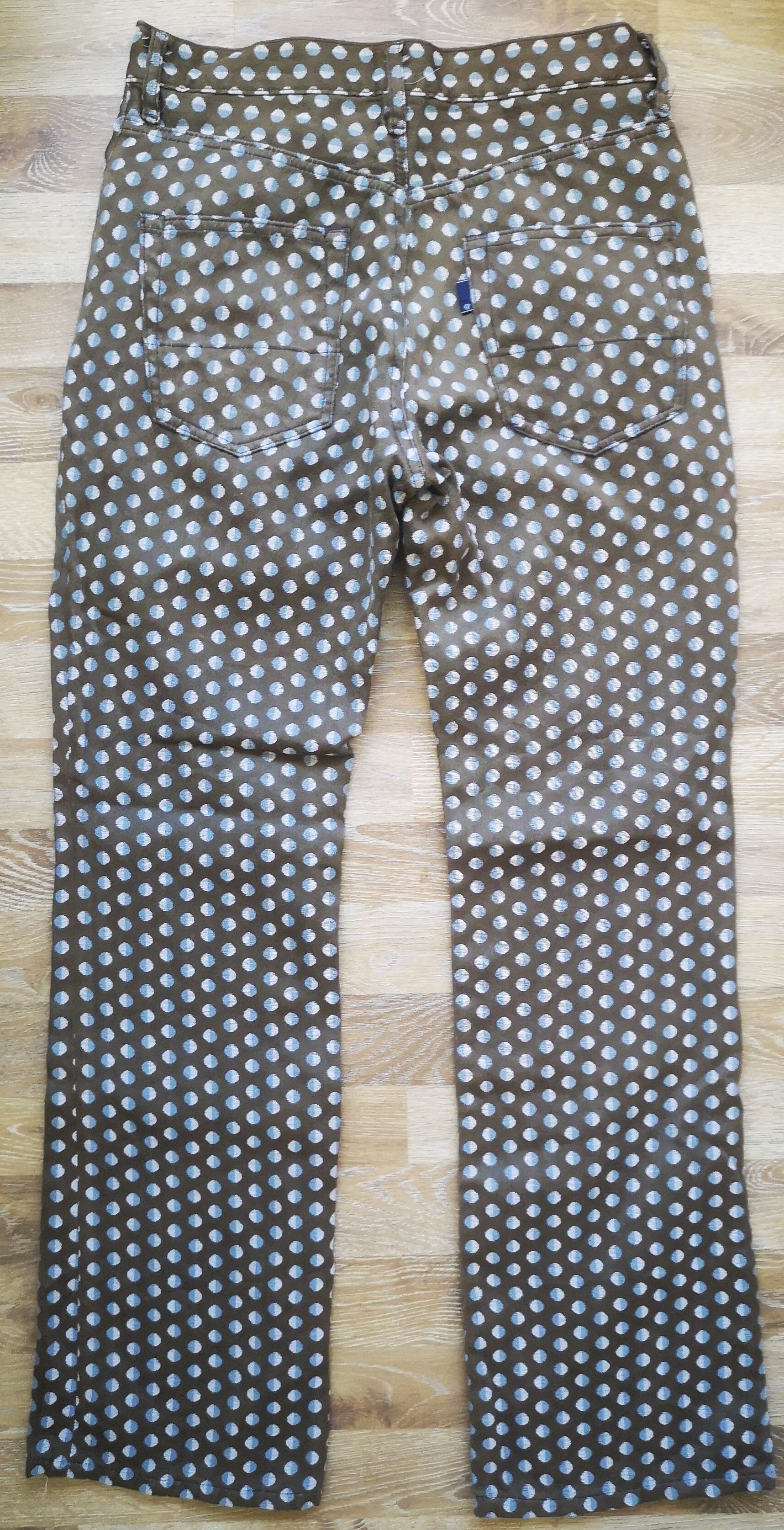 ABAHOUSE × Japanese Brand Vintage Japan Designer Brand Abahouse Polkadot Flare Pants Size 29" - 2 Thumbnail