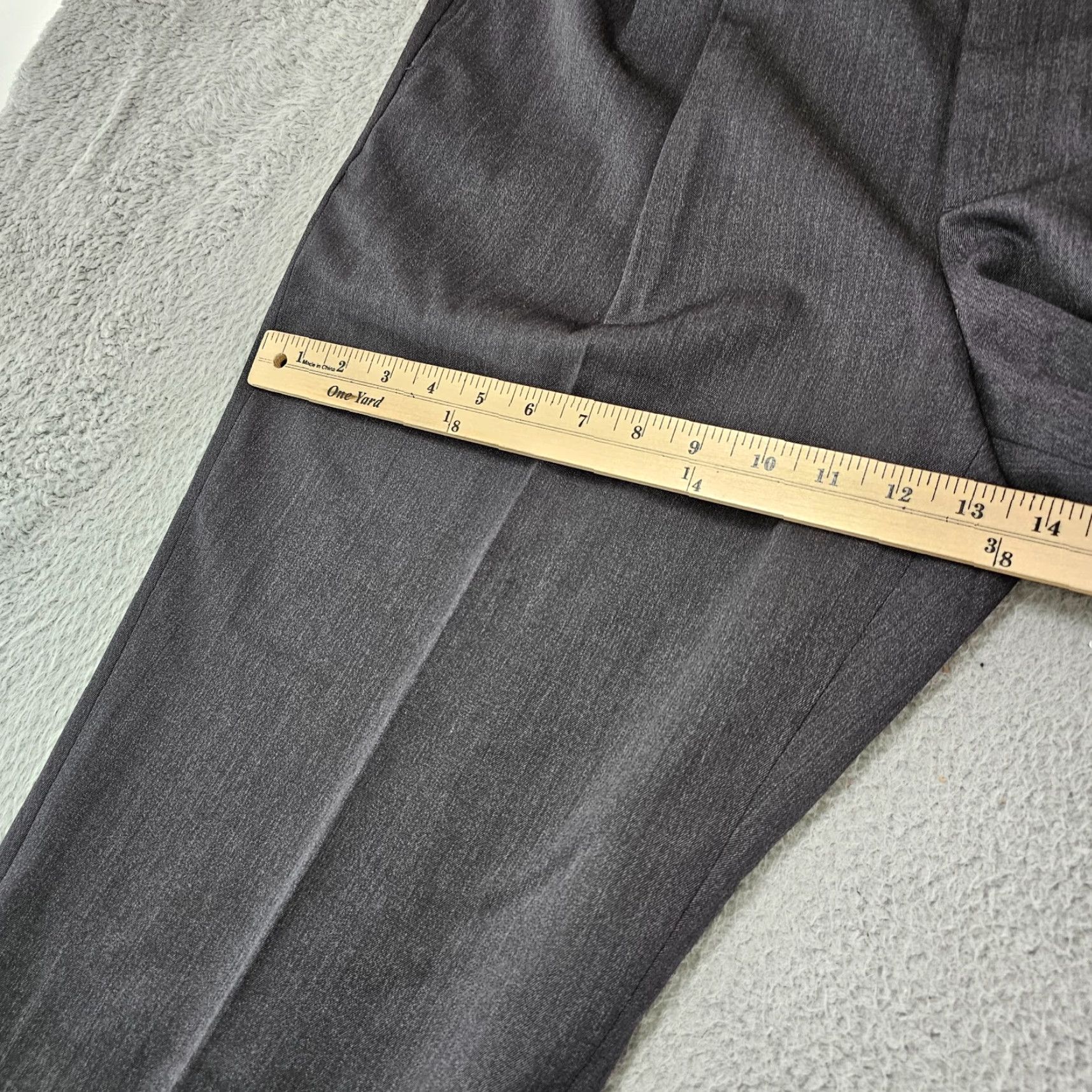 Eddie Bauer VINTAGE Eddie Bauer Pants Mens Baggy 38x29 Charcoal Grey Pleated Cuffed Wool Twill 80s Y2K Chino Relaxed Straight Fall Winter Spring Mens Size US 38 / EU 54 - 7 Thumbnail