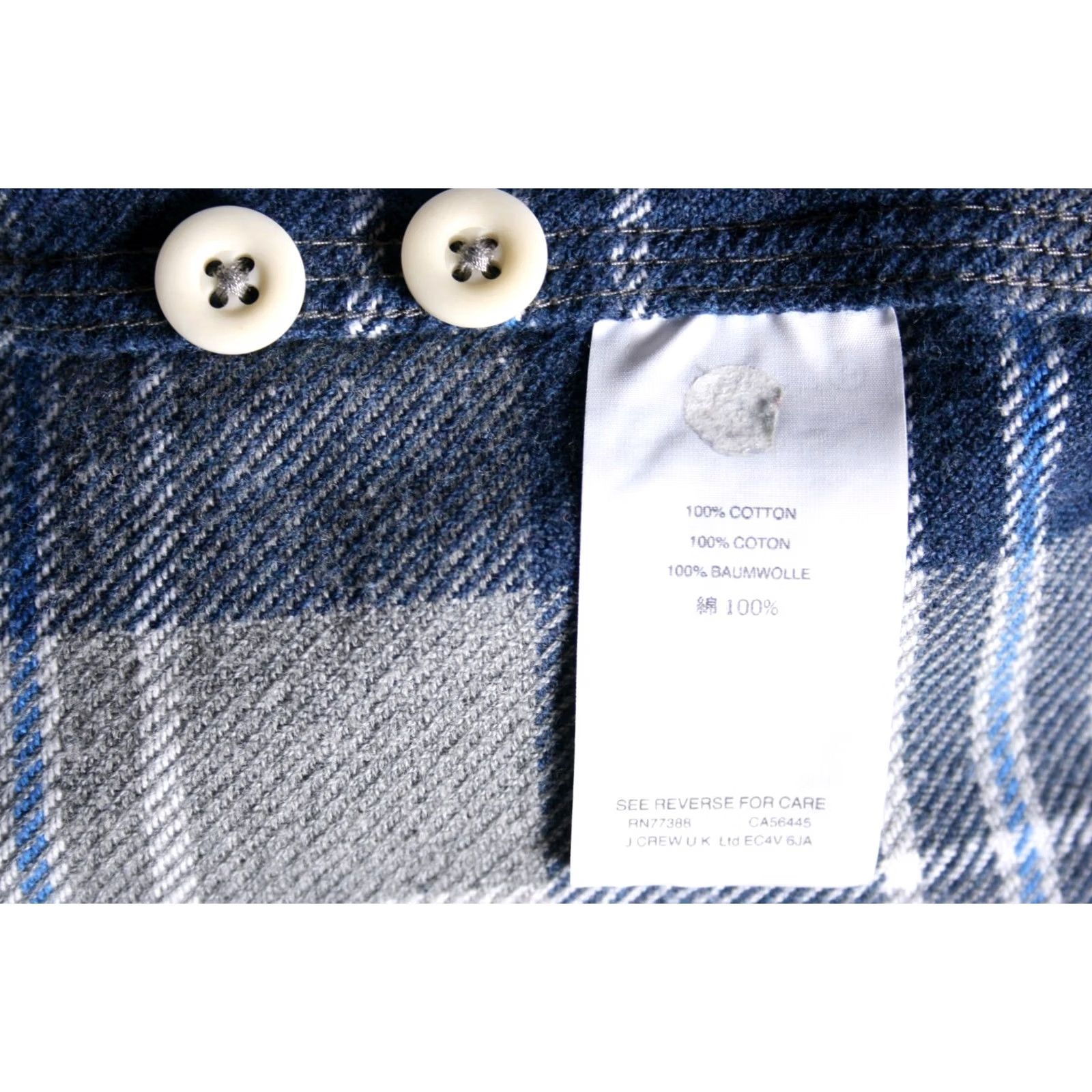 Wallace & Barnes WALLACE & BARNES Plaid Flannel Shirt M Button-Up Long Sleeve Cotton 100% Multicolor Men Size US M / EU 48-50 / 2 - 7 Thumbnail