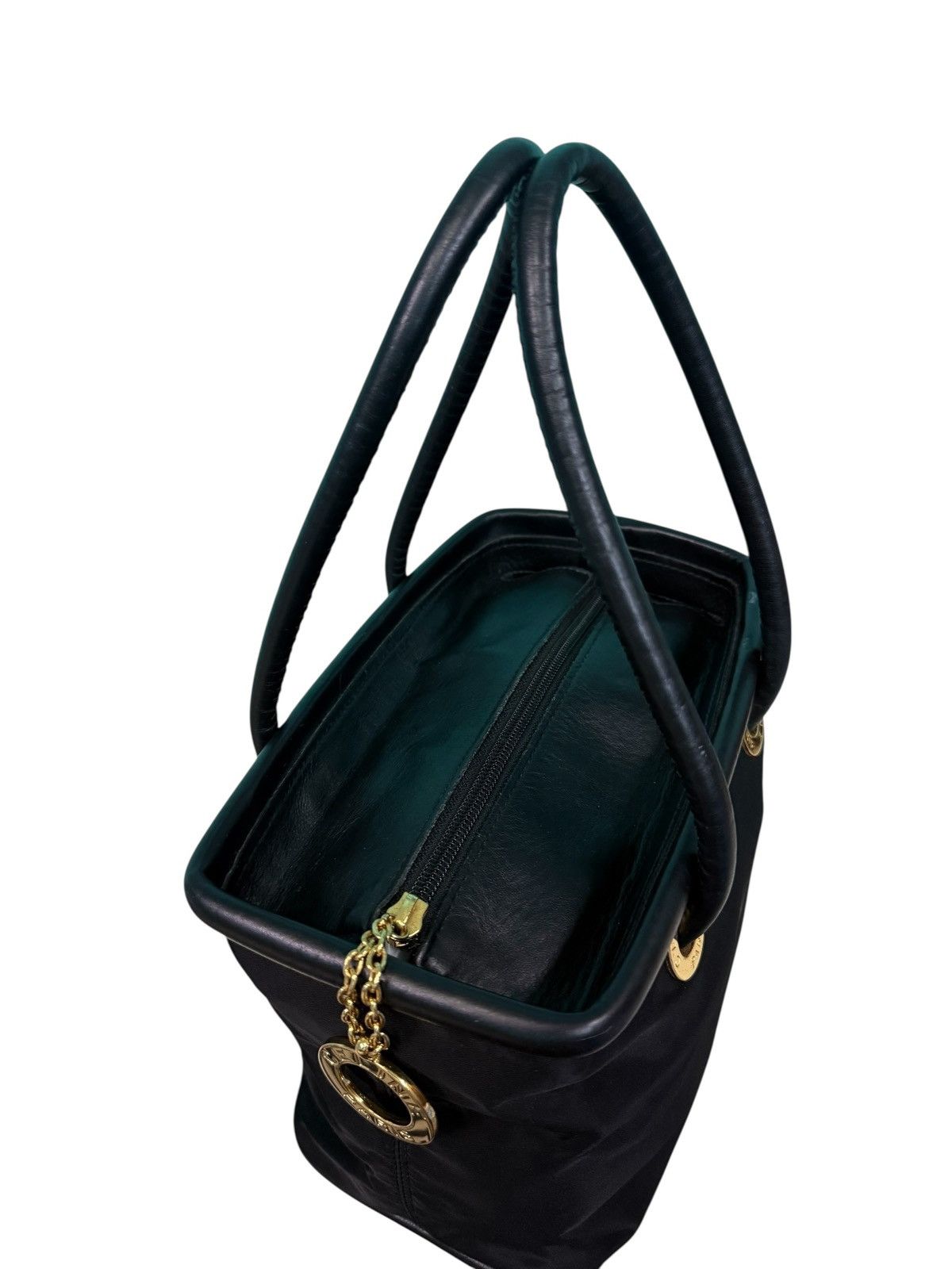 Celine RARE VINTAGE CELINE NYLON LEATHER HANDBAG Size ONE SIZE - 10 Thumbnail