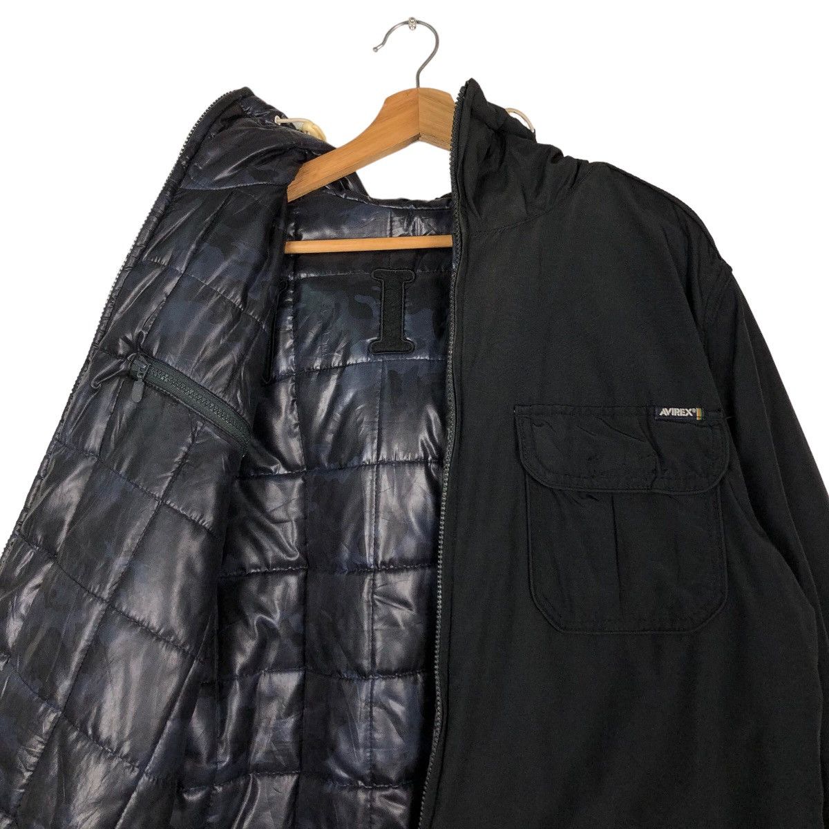 Avirex 🔥Rich Black Reversible Jacket Avirex Varsity Light Puffer Size US XL / EU 56 / 4 - 13 Thumbnail