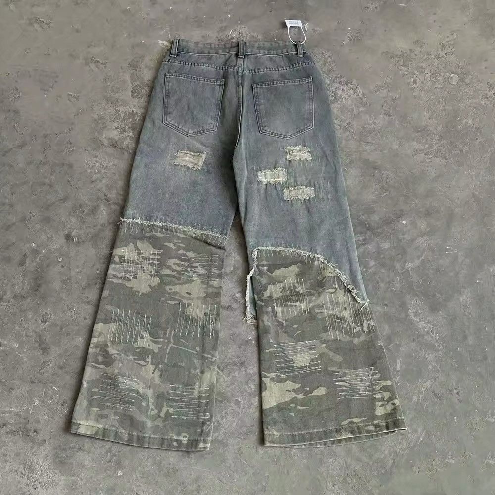 Jean Vintage Mopping Camouflage Patchwork Denim Jean Size US 28 / EU 44 - 5 Thumbnail