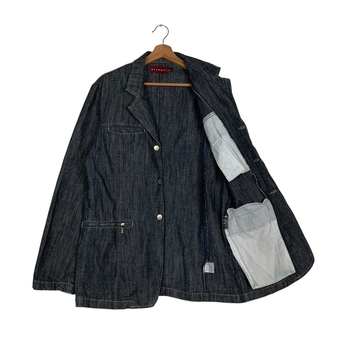 Japanese Brand STARBOY Denim Casual Jacket #1508-C68 Size US L / EU 52-54 / 3 - 9 Thumbnail