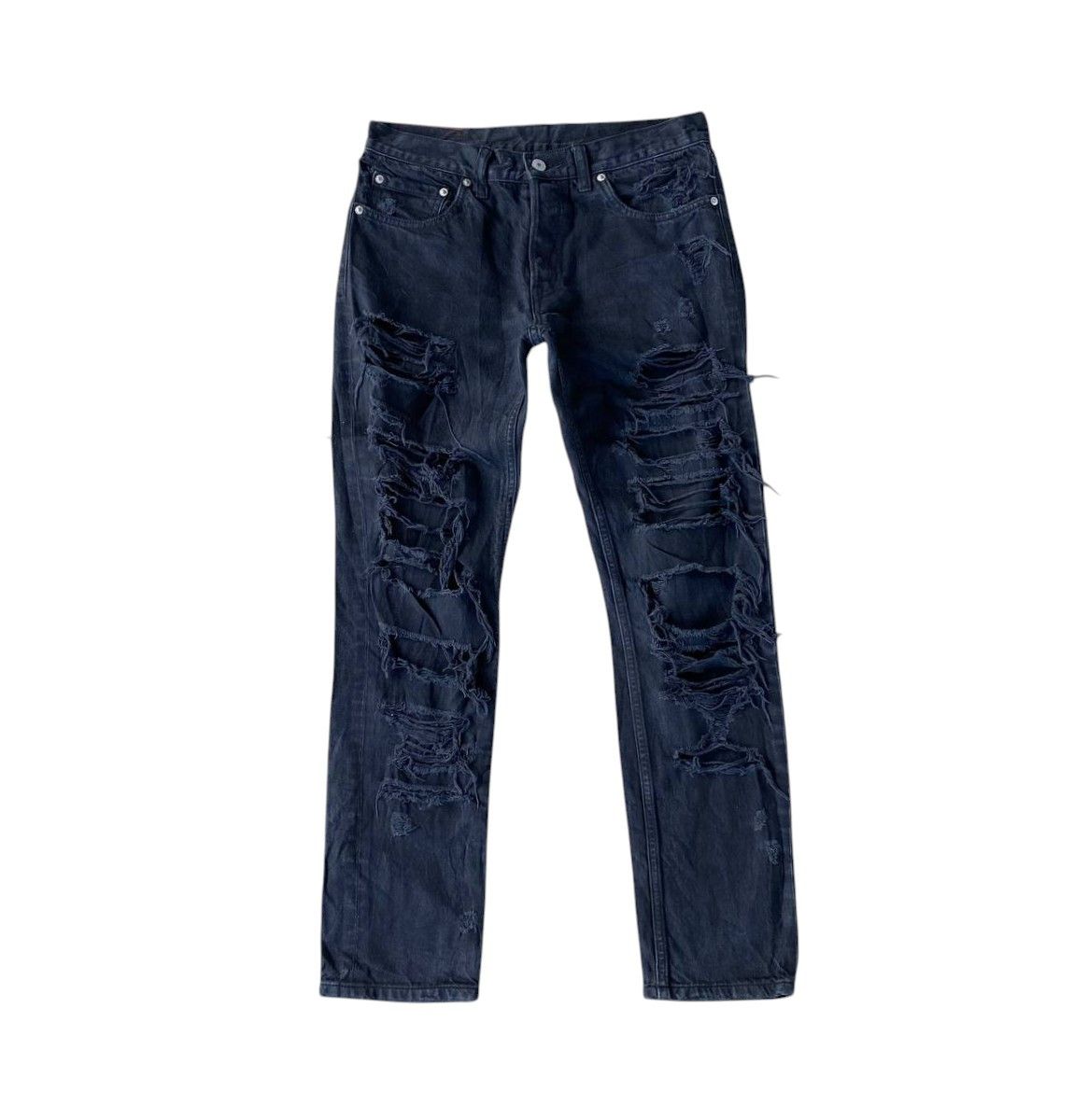 Japanese Brand RNA Slang Inc.By Eiji Okumoto Insane Distressed Denim Grunge Size US 29 - 2 Thumbnail
