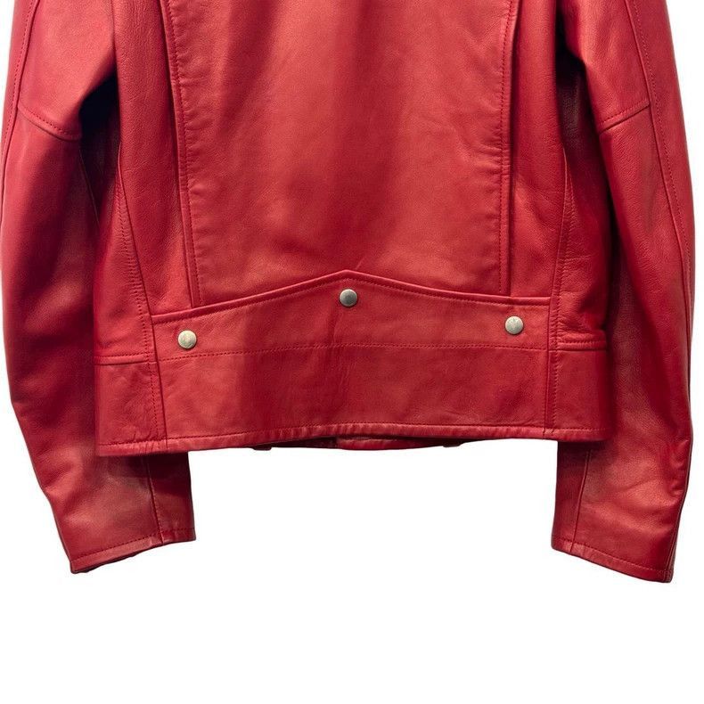 Saint Laurent Paris Saint Laurent Red Leather Motorcycle Jacket-2508 Size US M / EU 48-50 / 2 - 4 Thumbnail