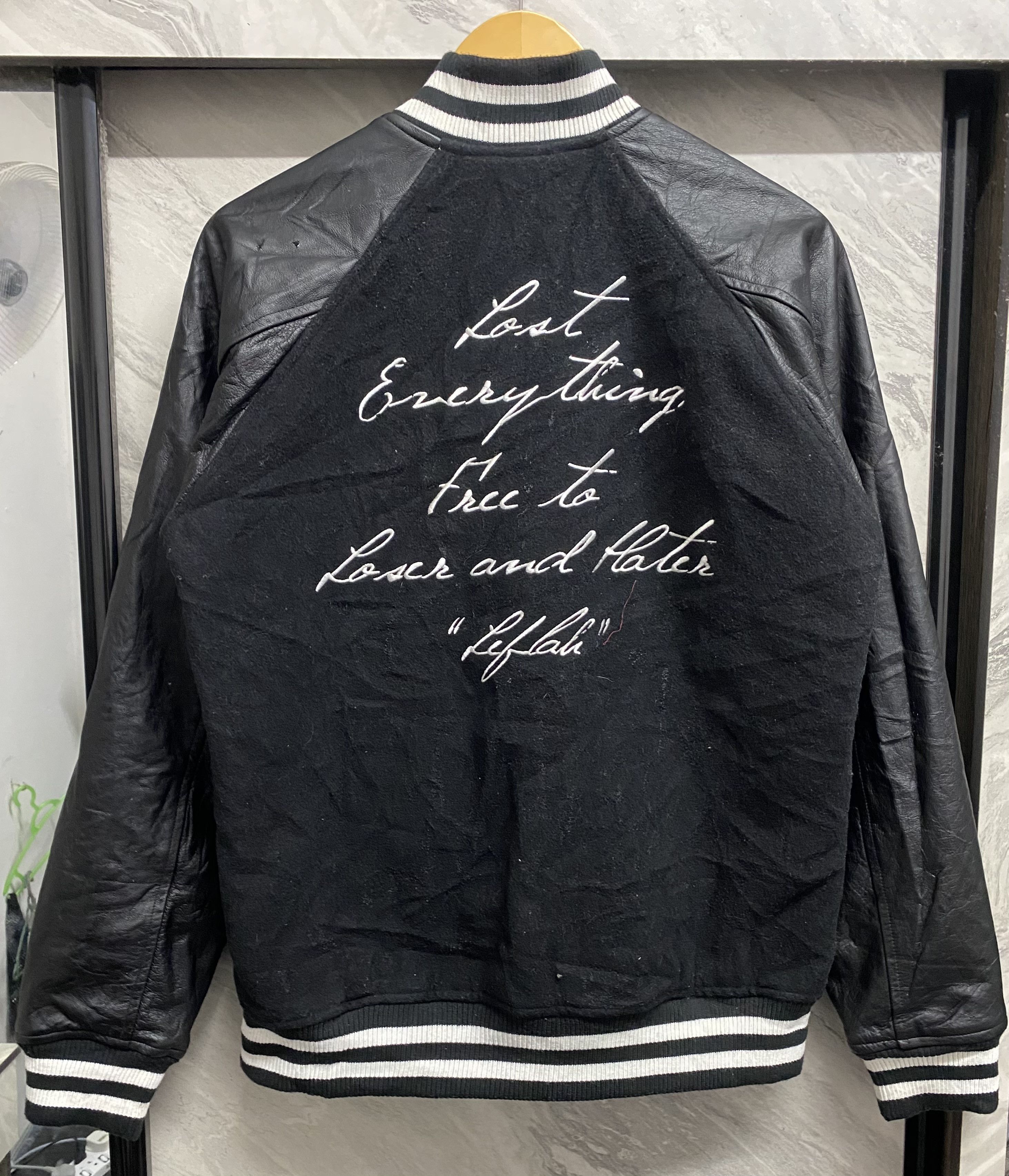 Japanese Brand Leflah Roundabout No Regret Varsity Leather Jacket Size US L / EU 52-54 / 3 - 2 Thumbnail