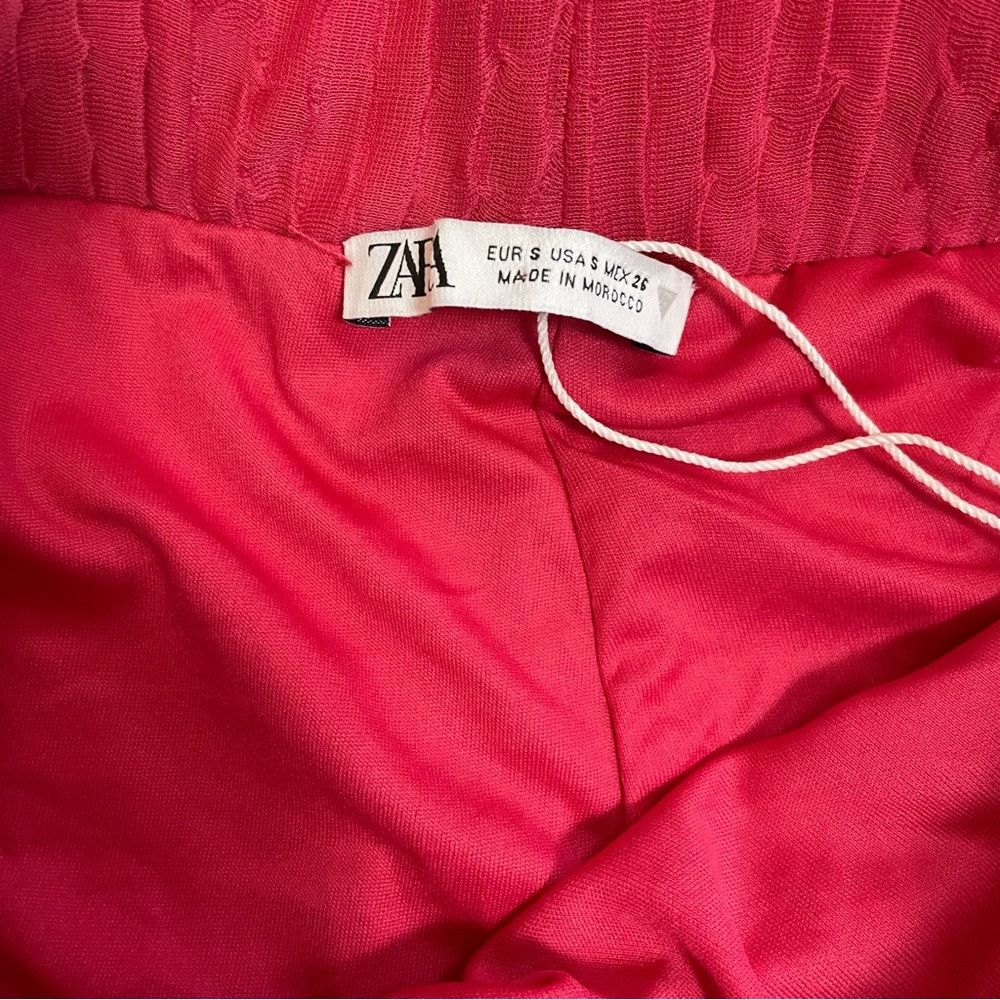 Zara New Zara Red Knit Ribbed Flared Beach Pants Size S Size 27" / US 4 / IT 40 - 5 Thumbnail