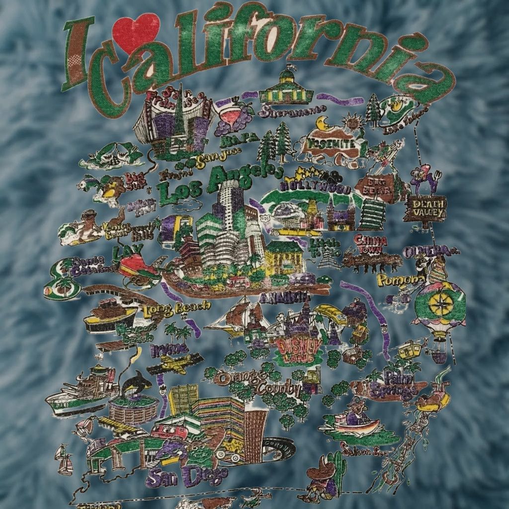Vintage VINTAGE I Love California Faded Distress Shirt S White Mens 90s 80s Band Graphic Grunge Surf USA Beach Cartoon 80s Distressed Single Stitch T-Shirt Size US S / EU 44-46 / 1 - 1 Thumbnail