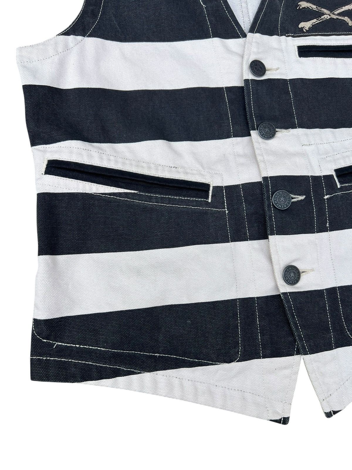 Vanson Leathers Vanson Cottons Jailer Border Striped Cotton Canvas Vest Size US S / EU 44-46 / 1 - 8 Thumbnail