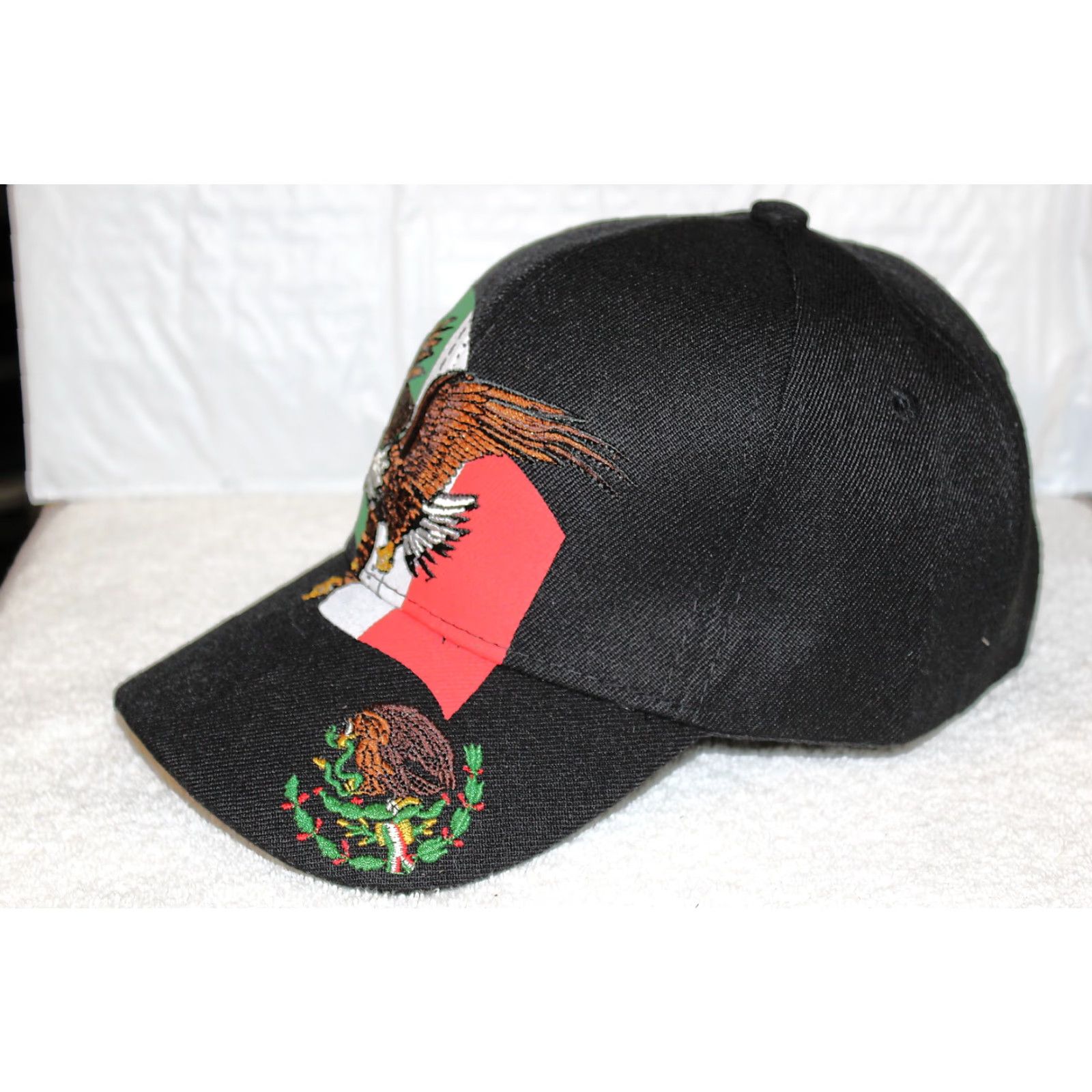 Vintage VINTAGE ACE Baseball Cap Men Adjustable Black Mexico Eagle Mexican Flag Size ONE SIZE - 2 Thumbnail