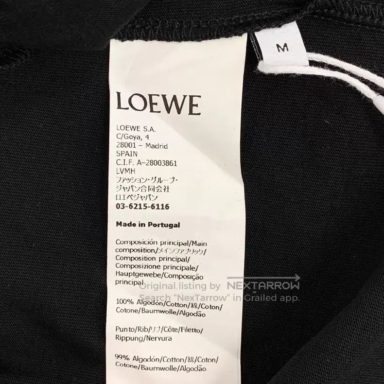 Loewe Loewe Black Logo Letter Embroidered Cotton Crew Neck Short Size M / US 6-8 / IT 42-44 - 7 Thumbnail