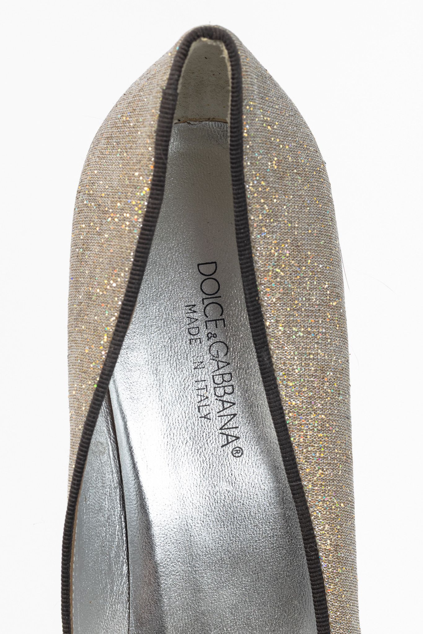 Dolce & Gabbana Dolce & Gabbana Gold Sparkle Velvet-Buckle Pumps Size US 10.5 / IT 40.5 - 9 Thumbnail