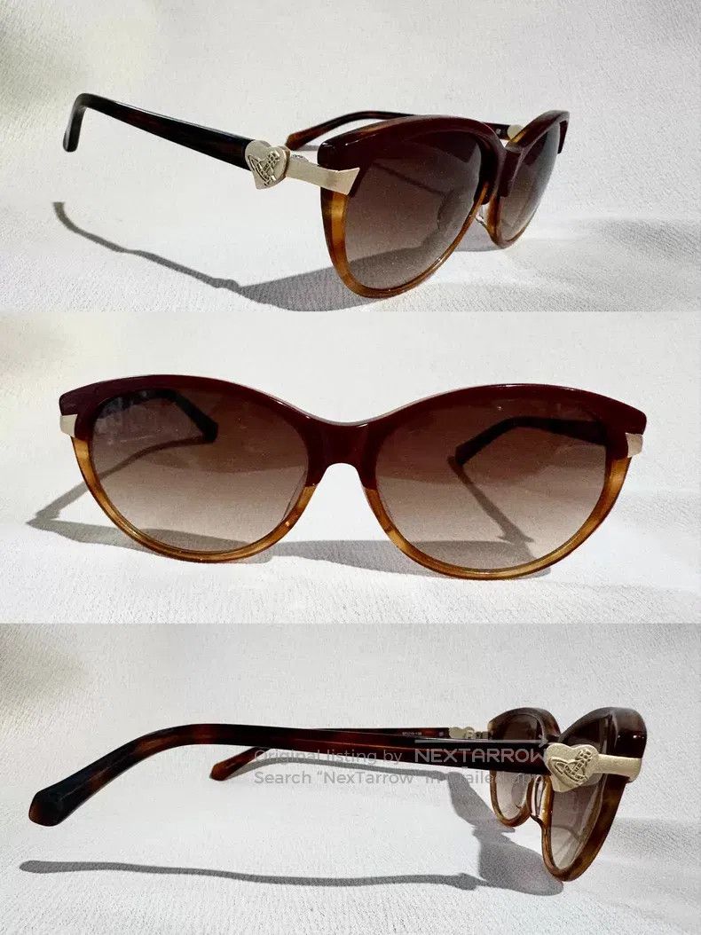 Vivienne Westwood Vivienne Westwood Tea-colored heart Saturn sunglasses Size ONE SIZE - 3 Thumbnail