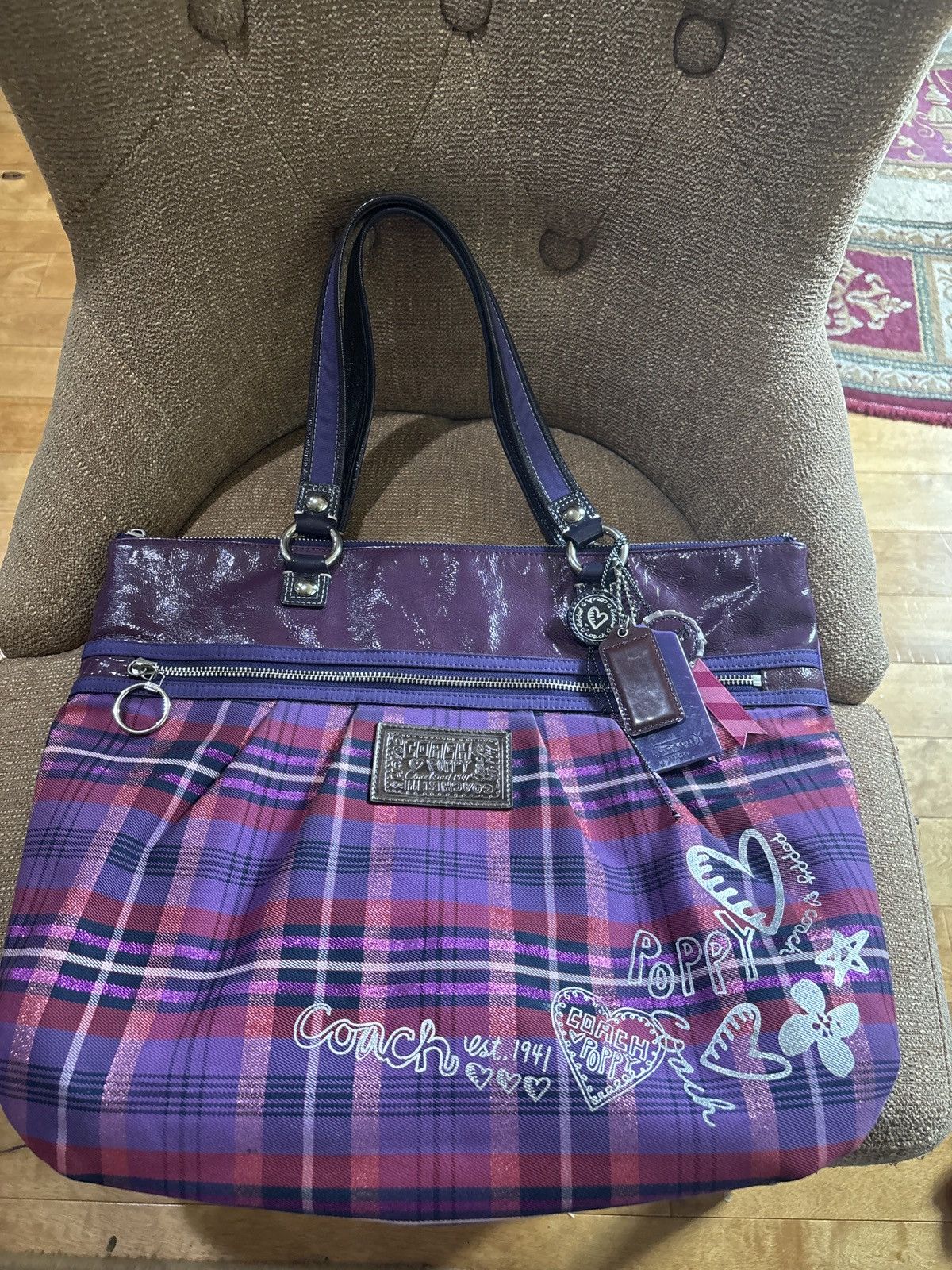 Coach Coach Poppy Tote Bag Size ONE SIZE - 13 Thumbnail